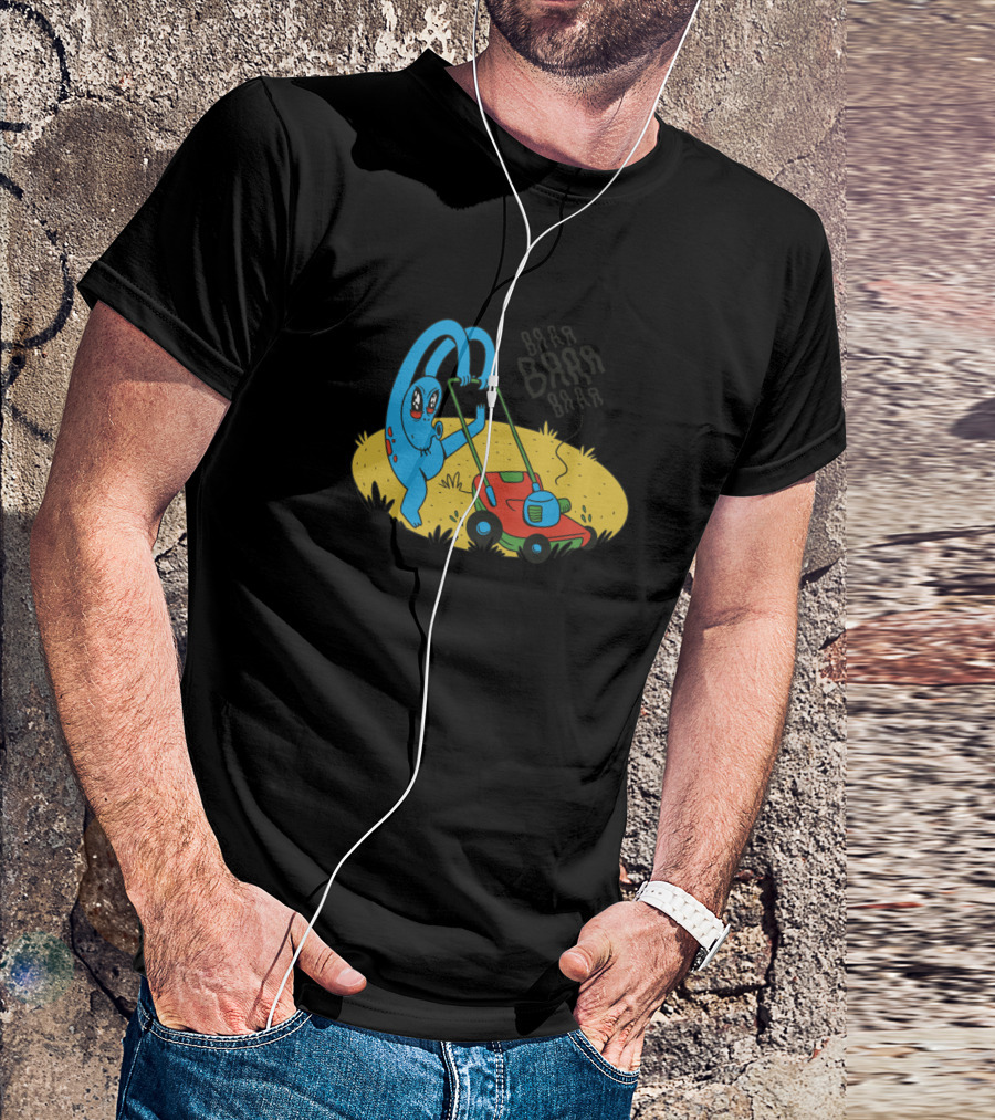 Alien Mowing Lawn Crop Circle Extraterrestrial Humor T-Shirt