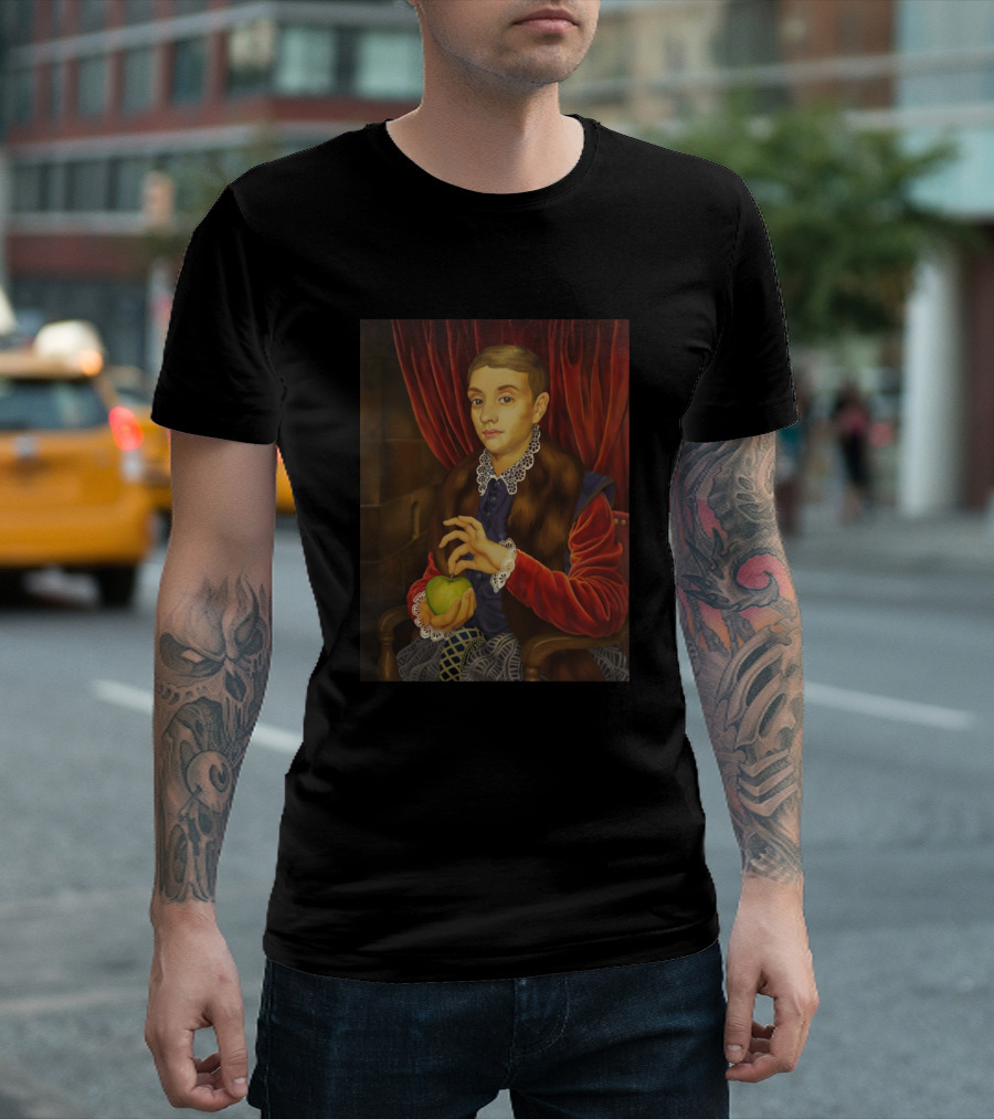 Boy Holding Green Apple Noble T-Shirt