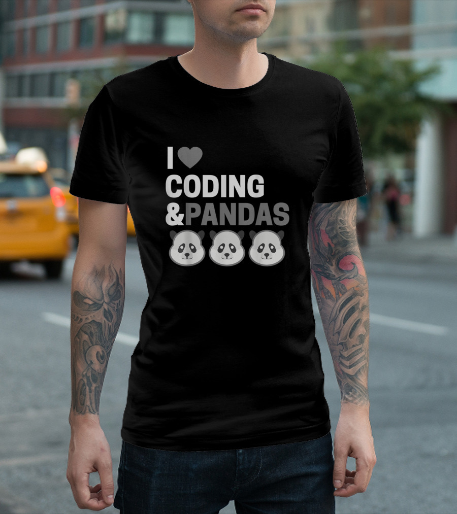 I Love Coding and Pandas T-Shirt
