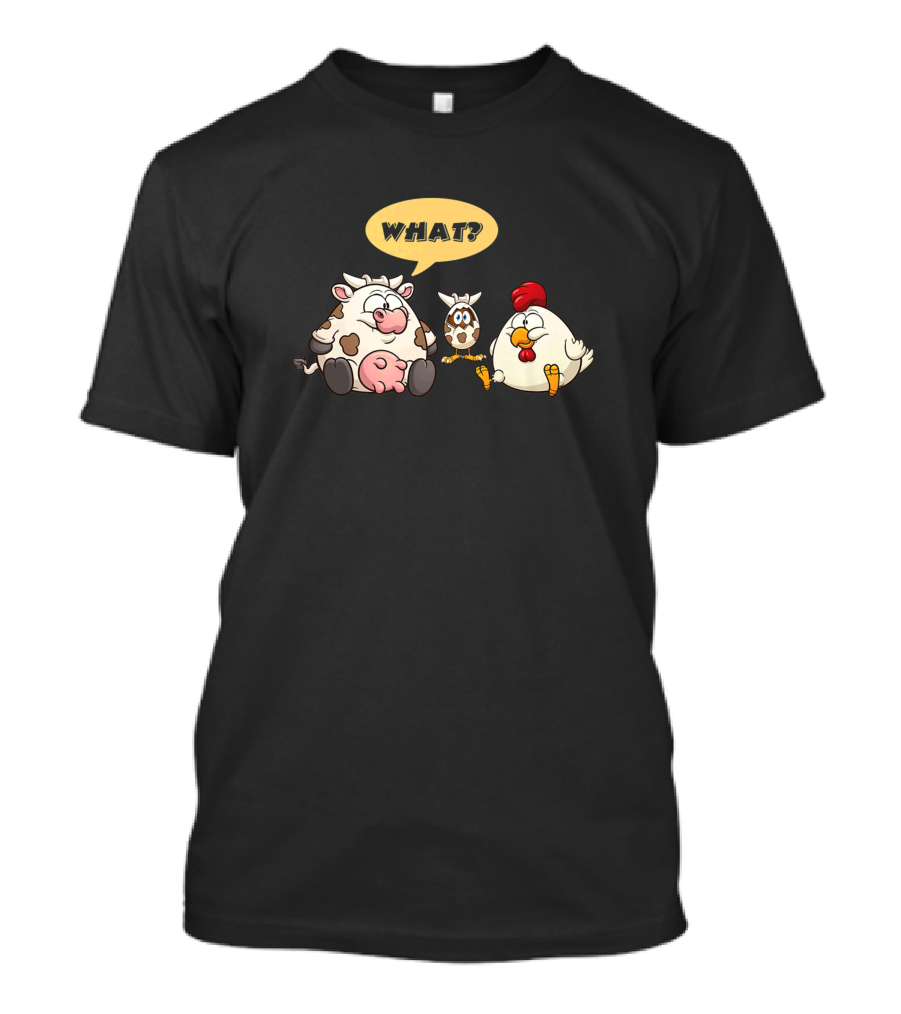 Cow And Chicken What? Funny Farm T-Shirt