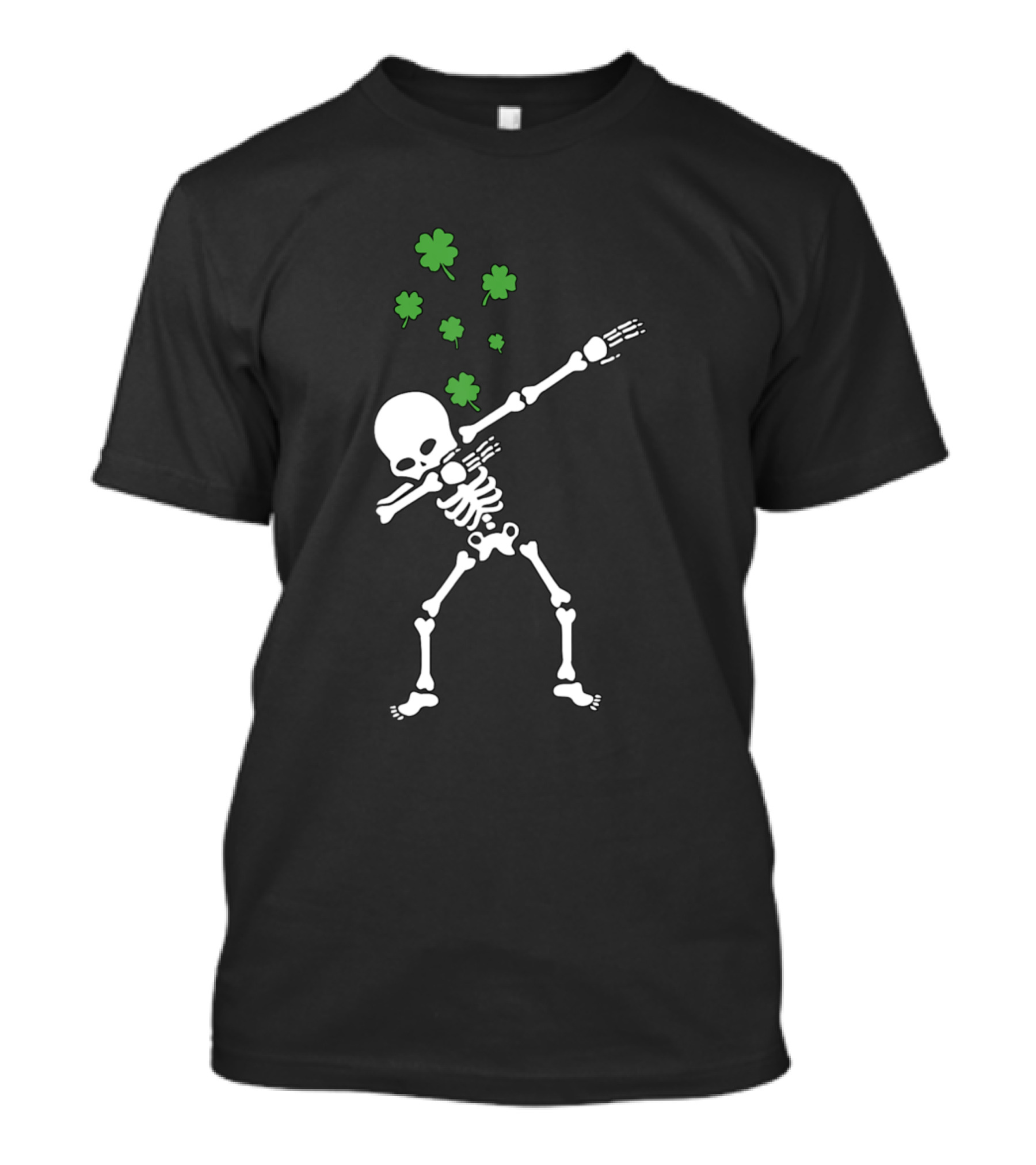 Dabbing Skeleton Shamrock St Patricks Day Boy T-Shirt