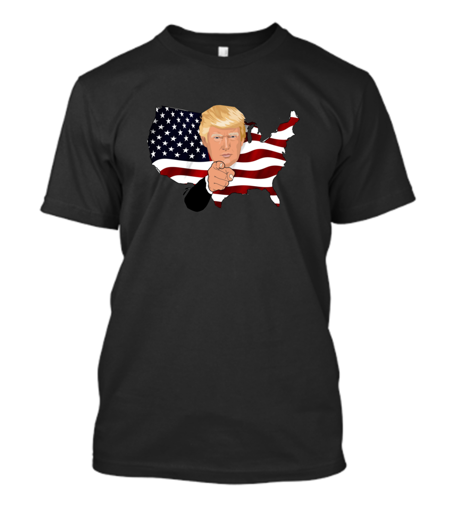 Donald Trump Map USA Flag T-Shirt
