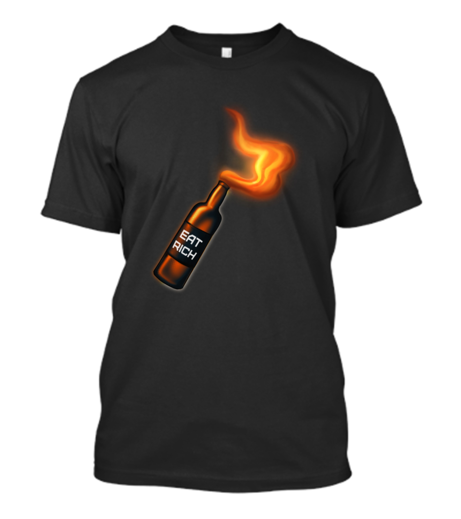 Eat Rich Molotov Cocktail Flame Riots T-Shirt