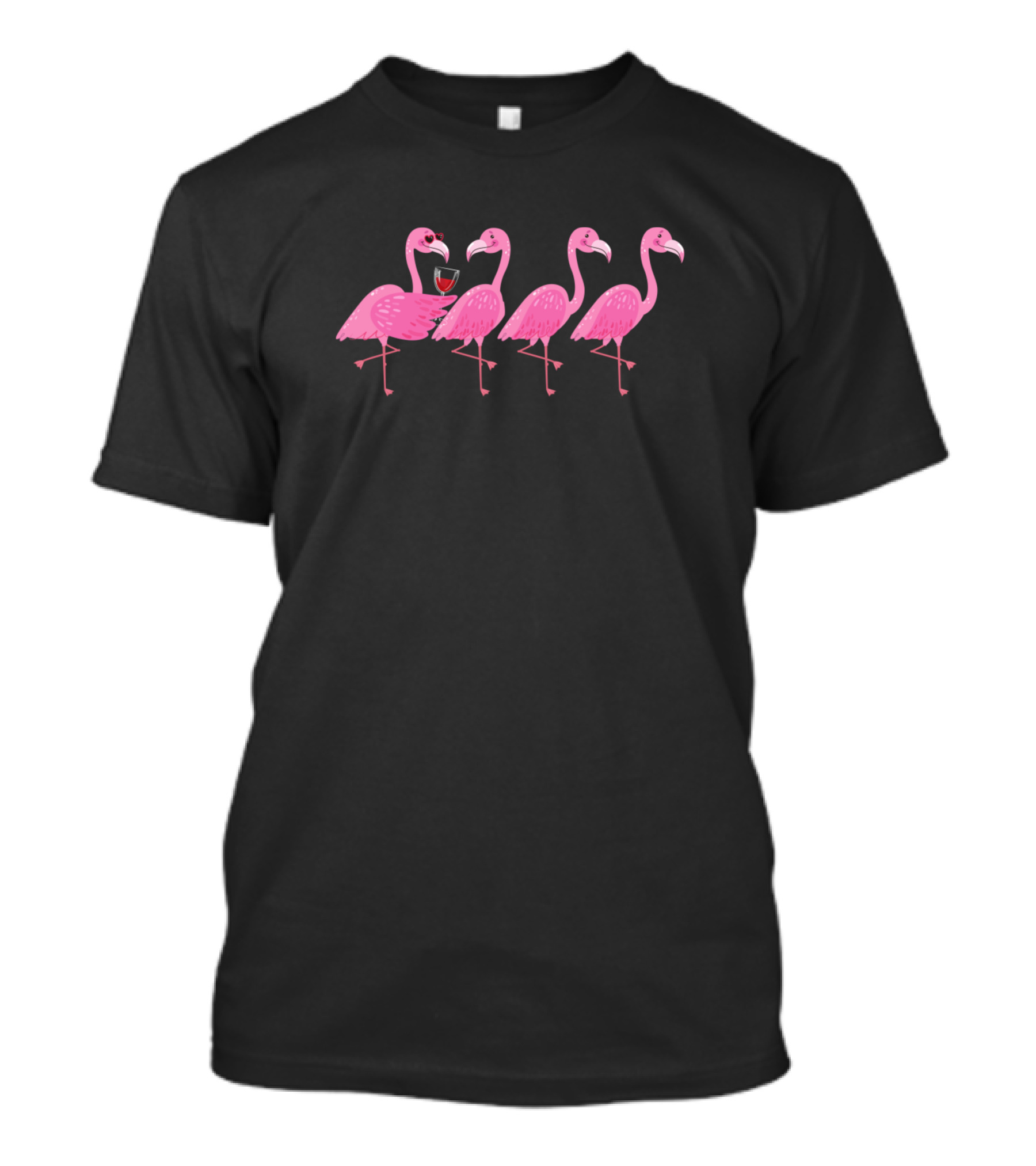Greater Flamingo Wine Drinking Celebration With Flamingo Quartet T-Shirt