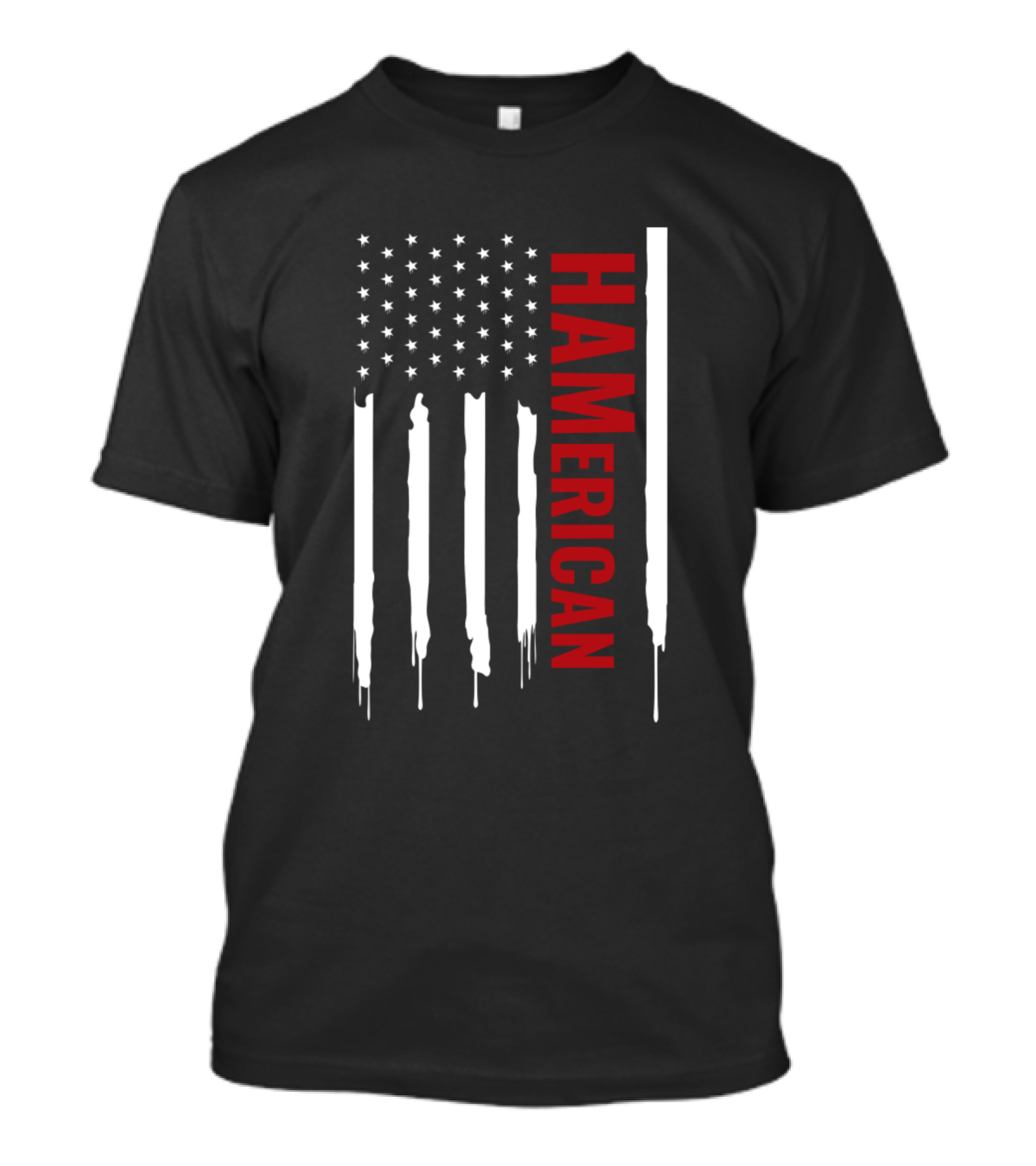 Hamerican USA Flag Amateur Ham Radio 4th July T-Shirt