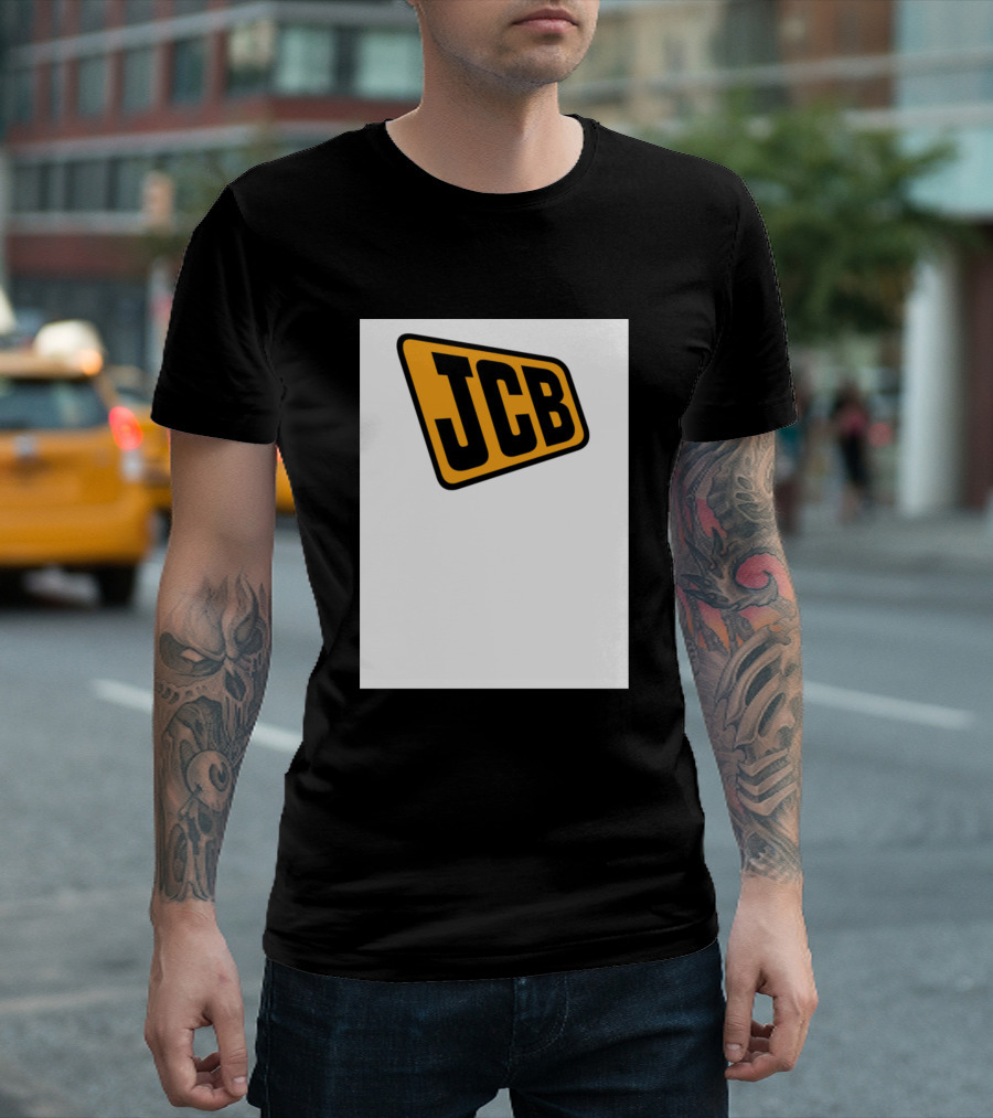 JCB Construction Machinery Logo Yellow and Black T-Shirt