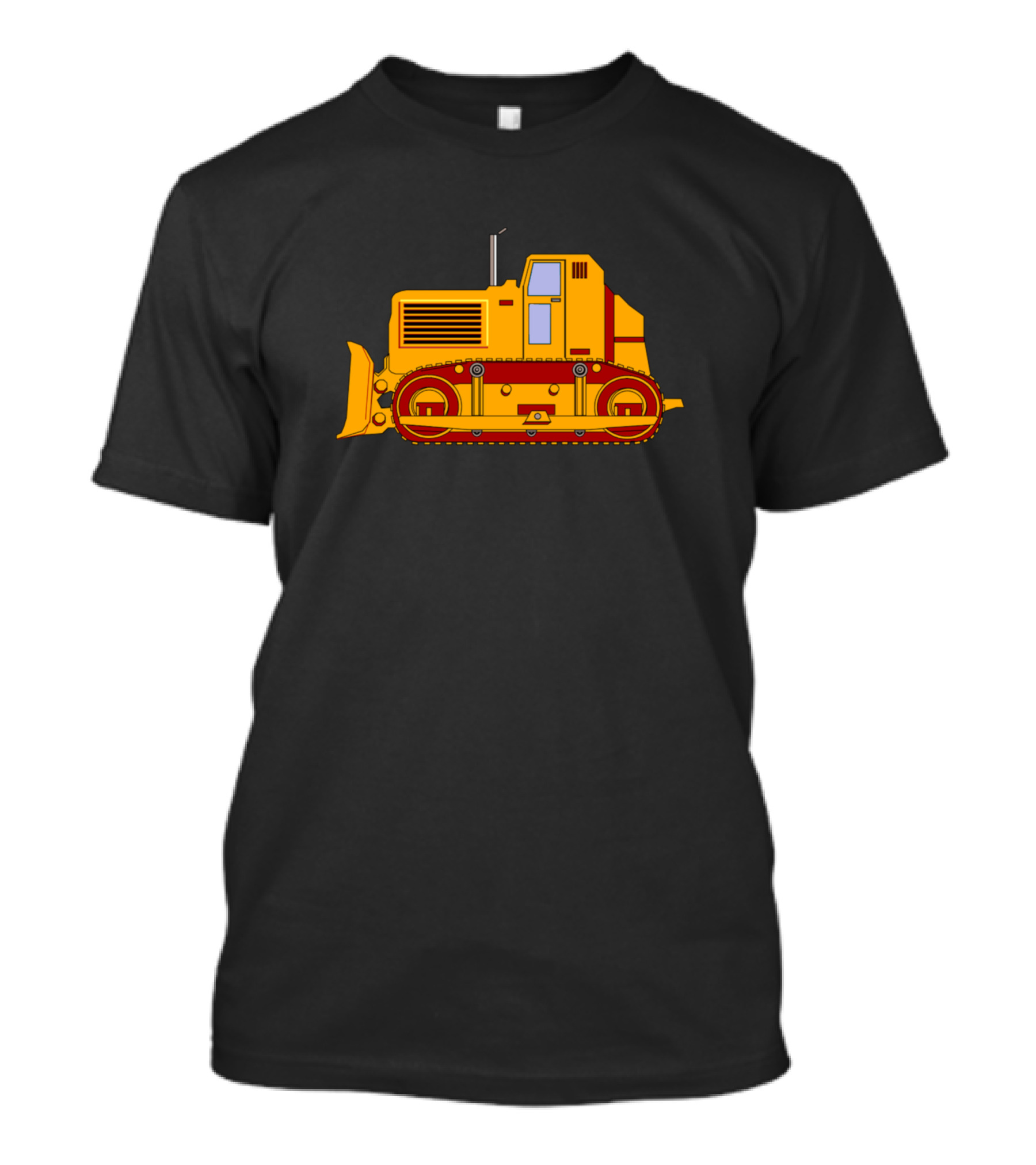 Lustiges Baufahrzeuge Motiv R Kinder Und Erwachs Gelber Bulldozer T-Shirt
