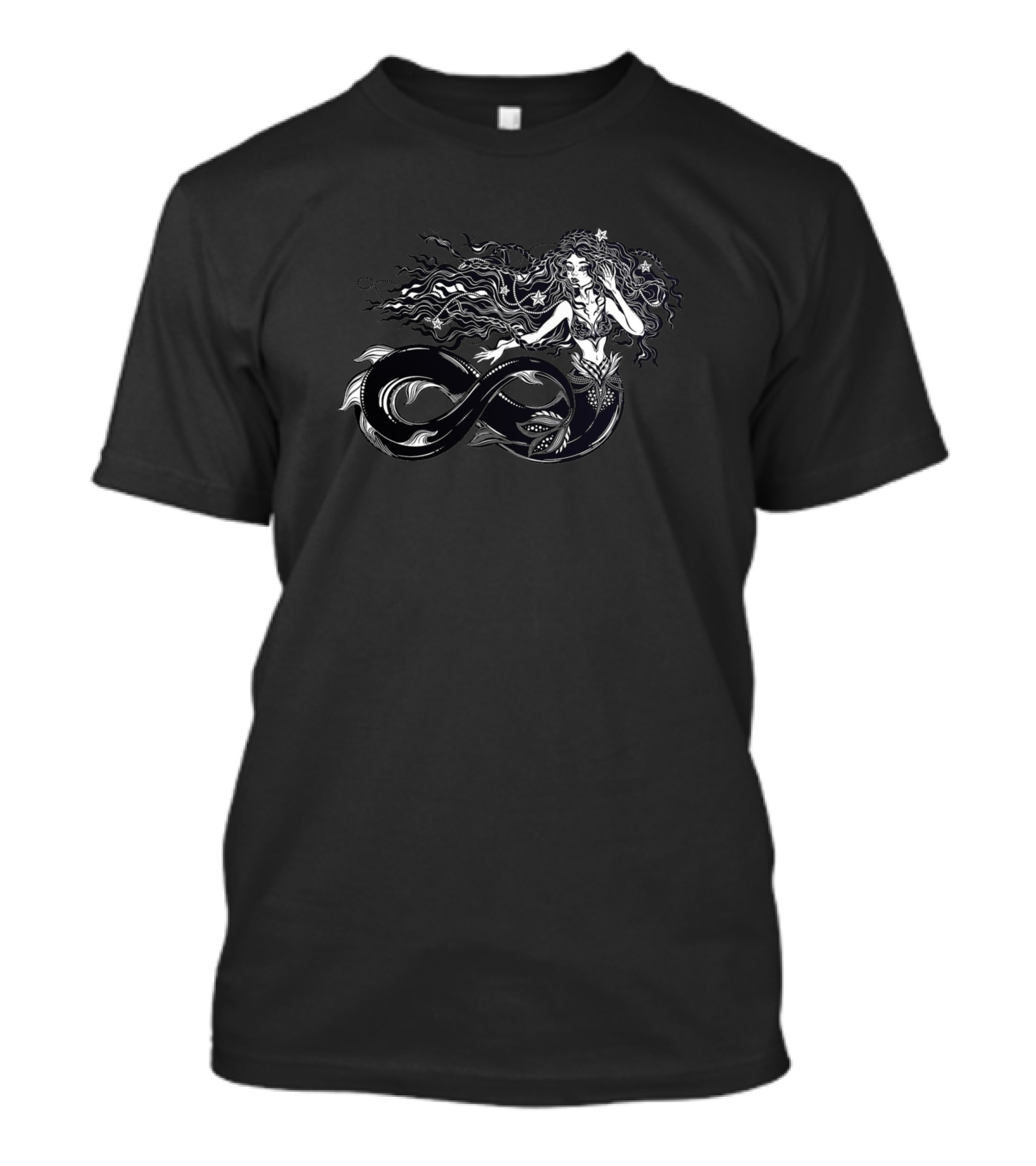 Magical Mermaid Girl With Elegant Infinity Fish Tail T-Shirt