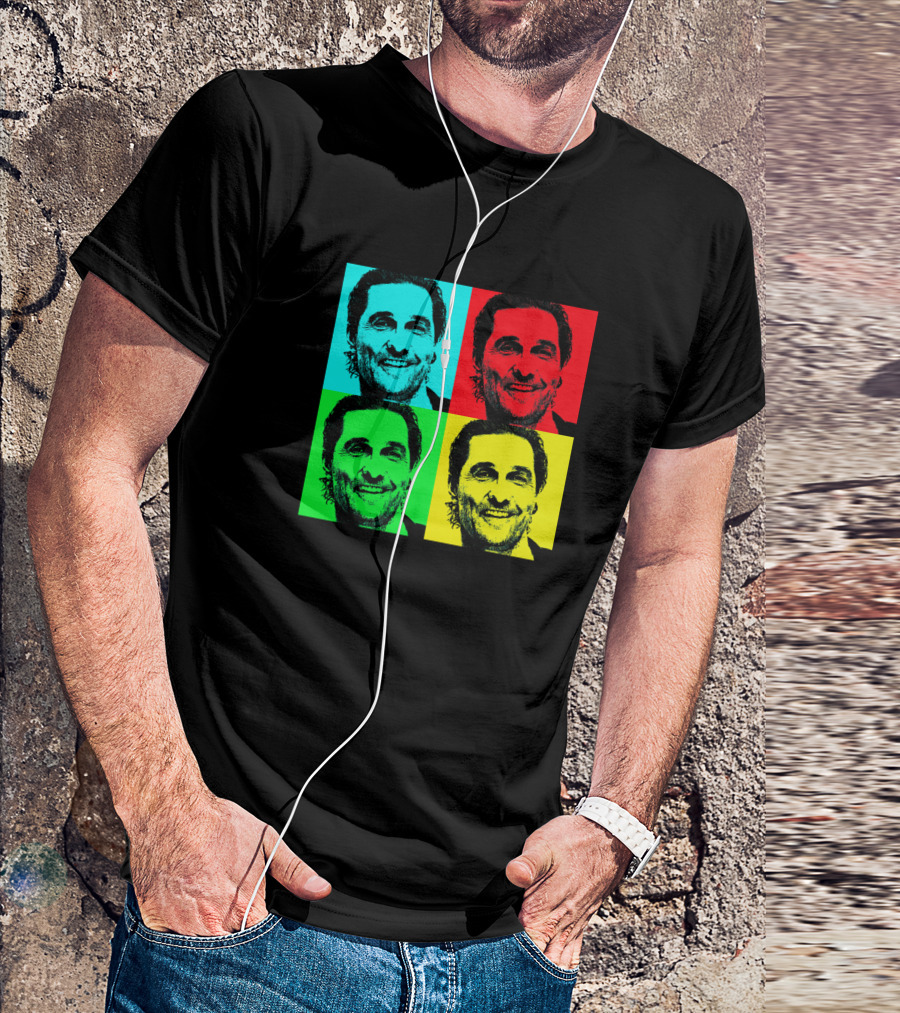 Matthew Mcconaughey Pop Art Style Quad T-Shirt