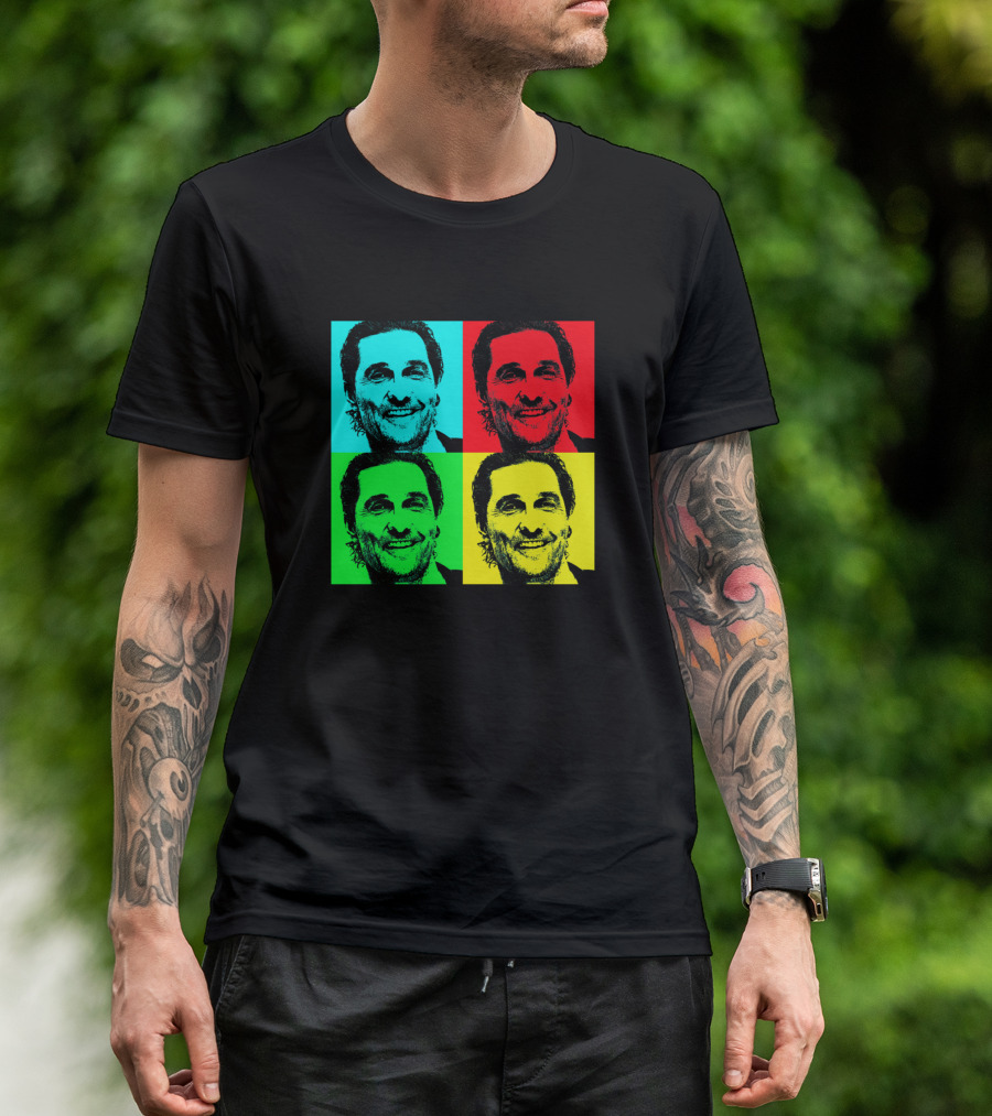 Matthew Mcconaughey Pop Art Style Quad T-Shirt