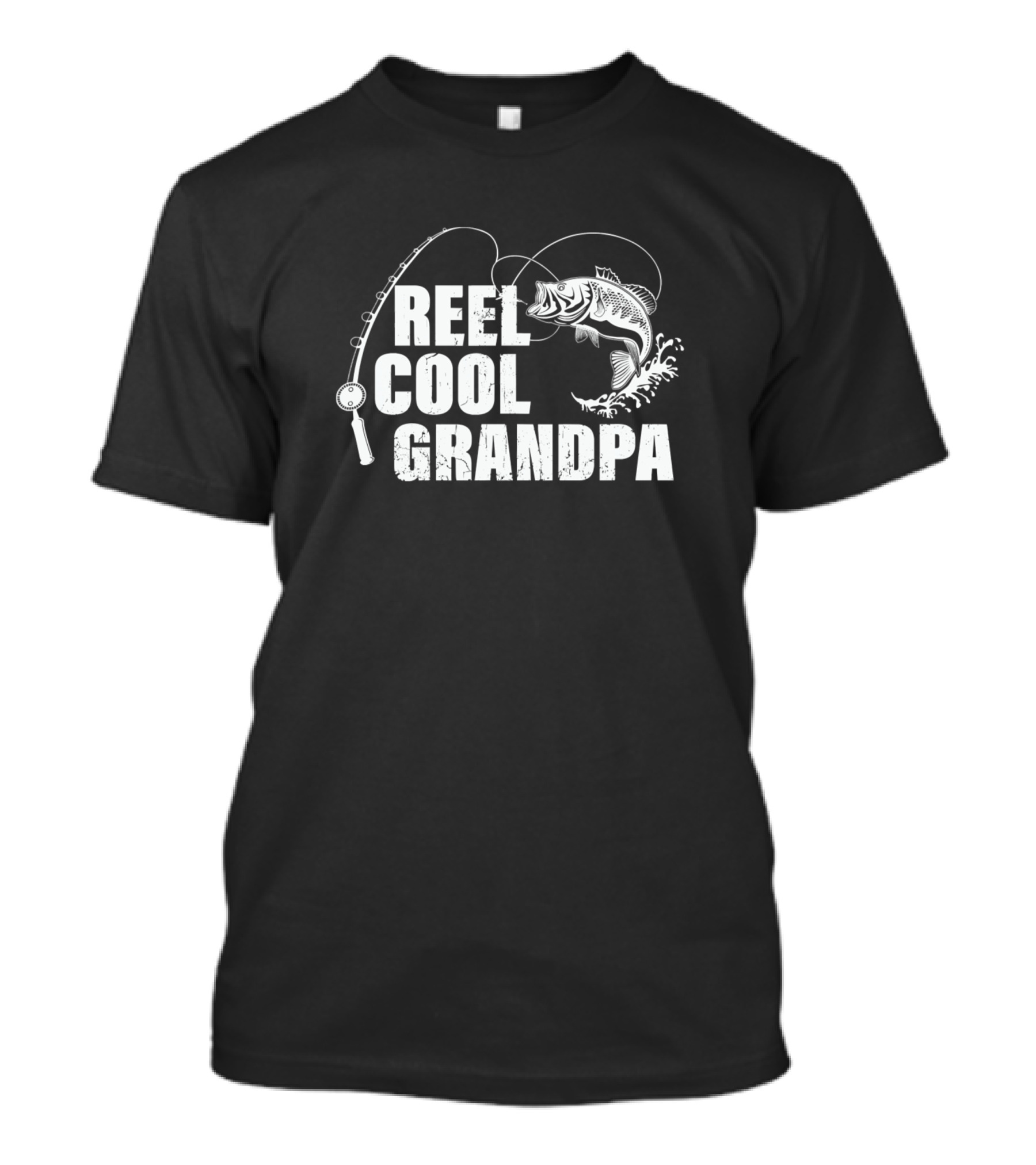 Reel Cool Grandpa Fishing Rod Fish T-Shirt
