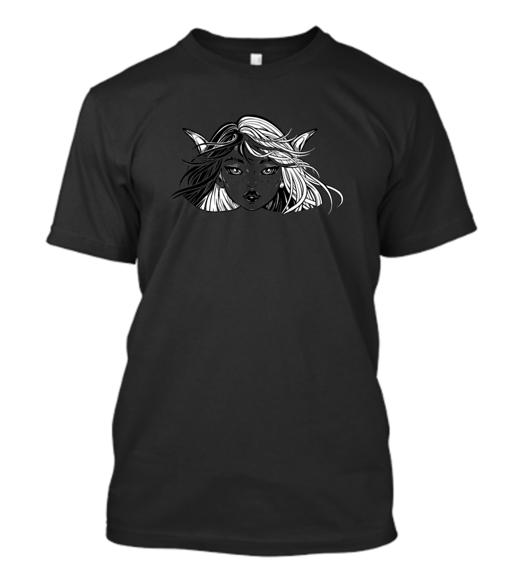 Monster Girl Young Elf Magic Fantasy Hair T-Shirt