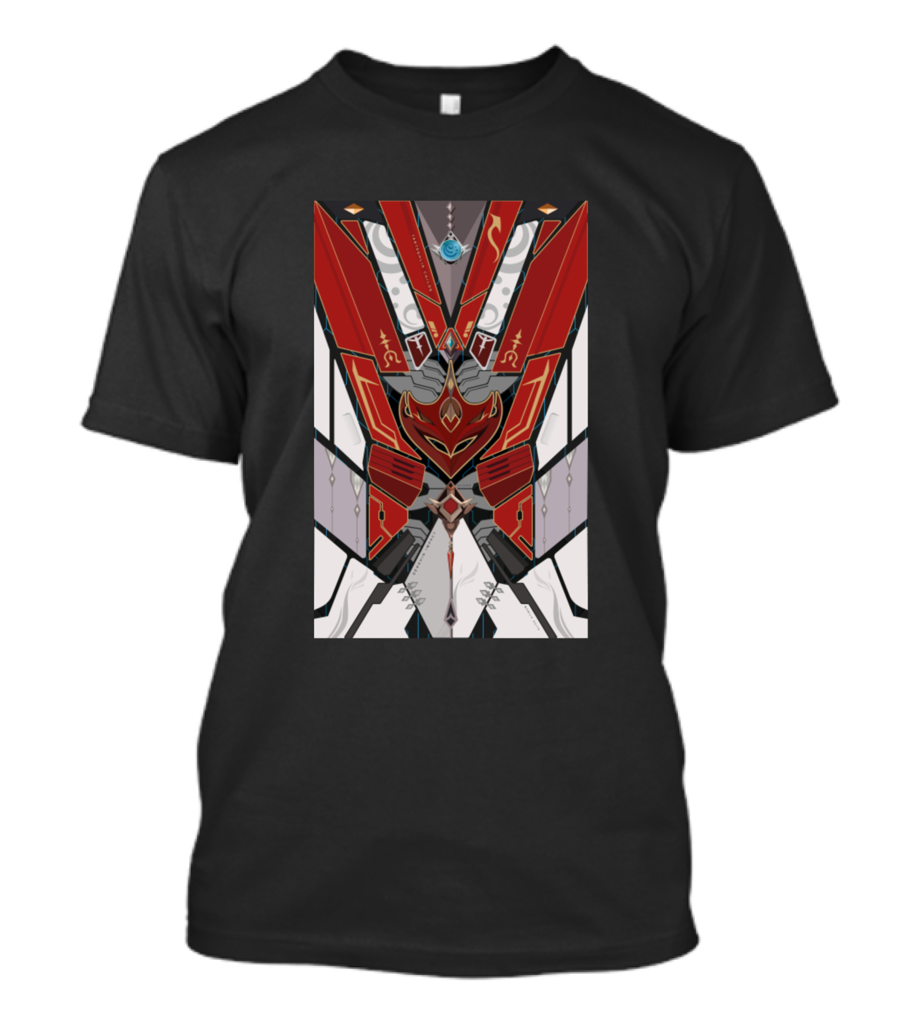 Tartaglia Childe Genshin Impact X Gundam Mecha Fusion T-Shirt