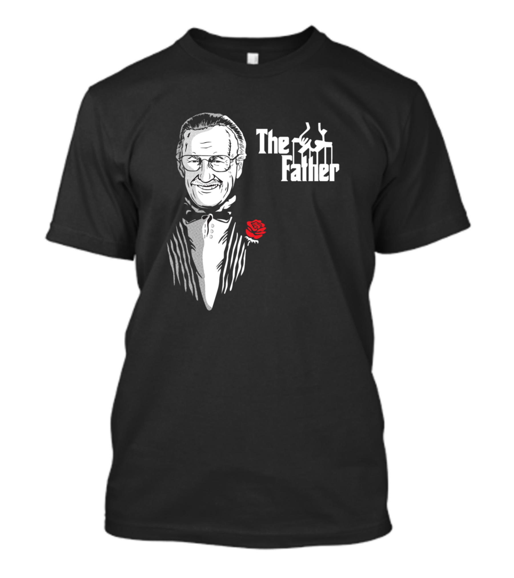 The Godfather Parody With Stan Lee And Red Rose T-Shirt