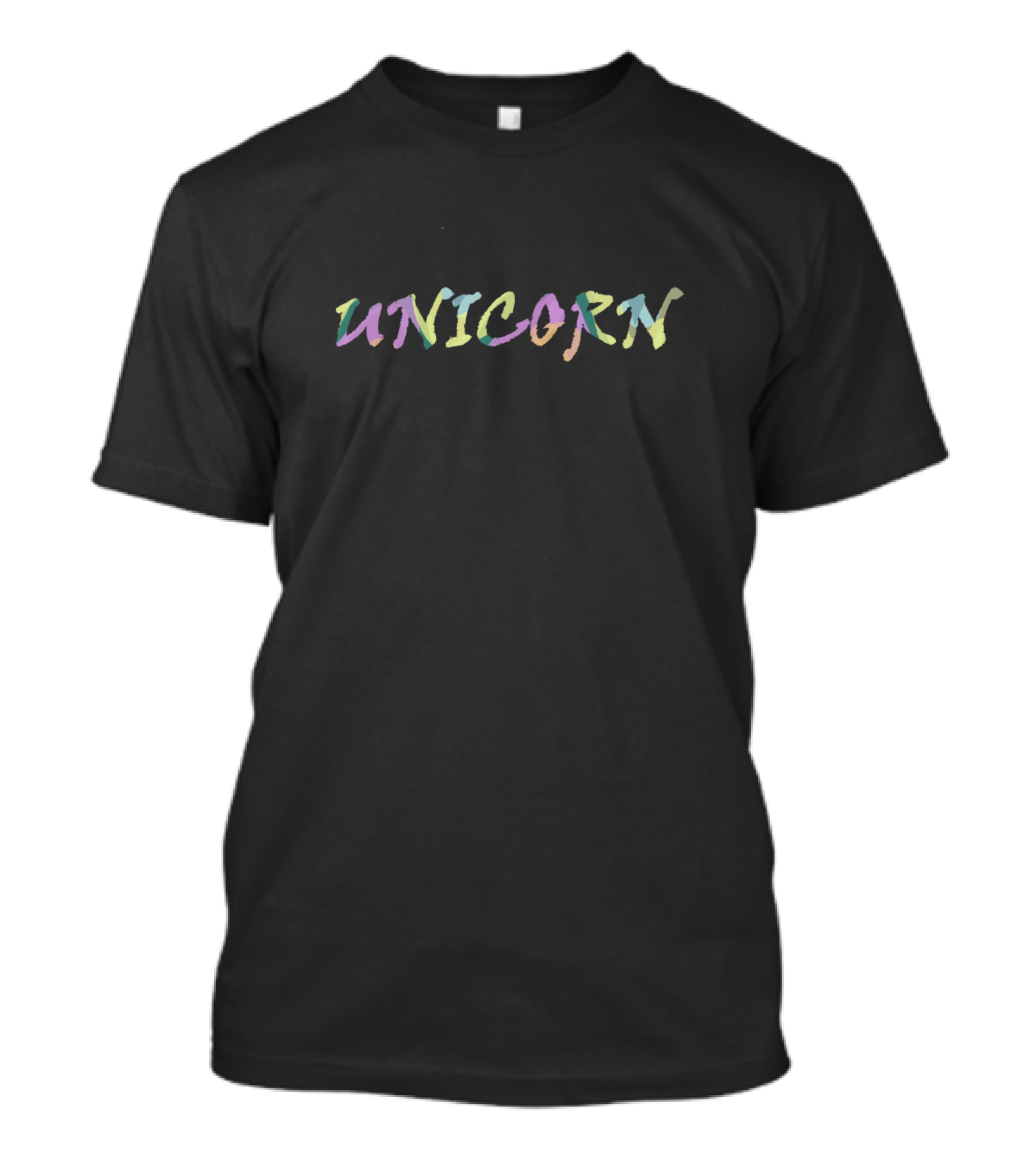 Unicorn Pastel Rainbow Letters T-Shirt