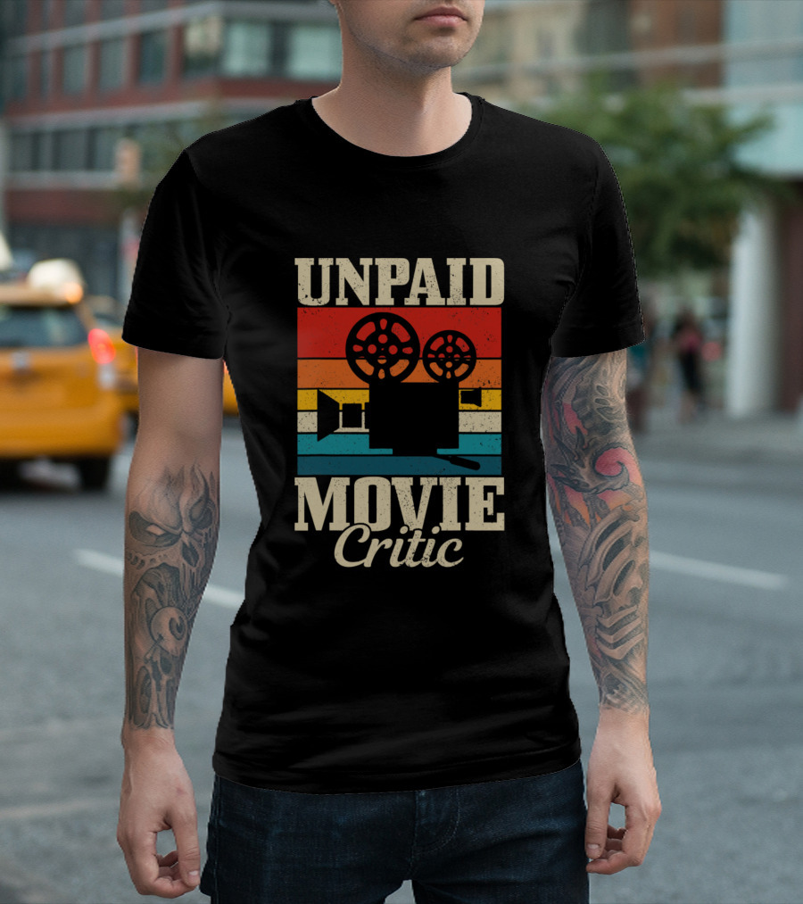 Unpaid Movie Critic Vintage Film Camera T-Shirt