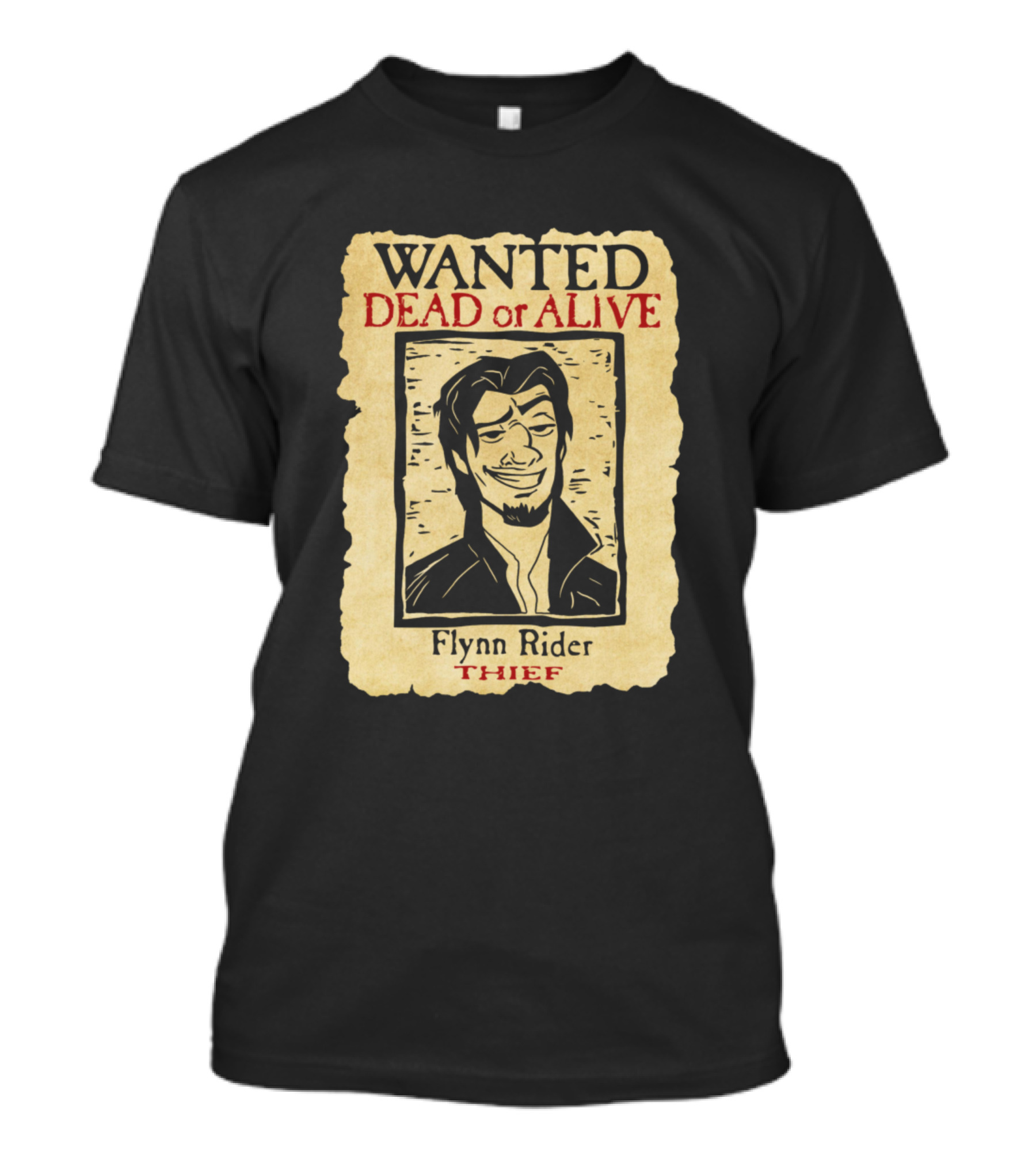 Wanted Dead Or Alive Flynn Rider Thief T-Shirt