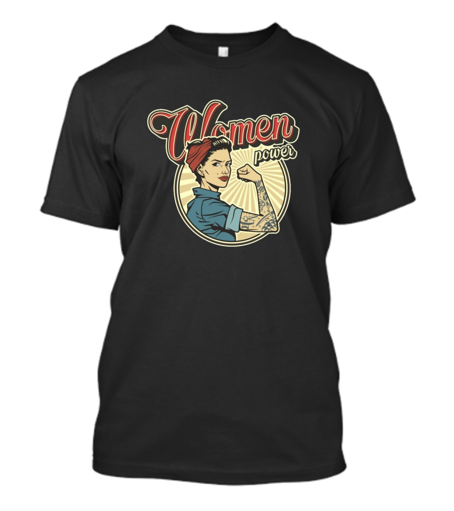 Women Power Retro Style Rosie The Riveter T-Shirt