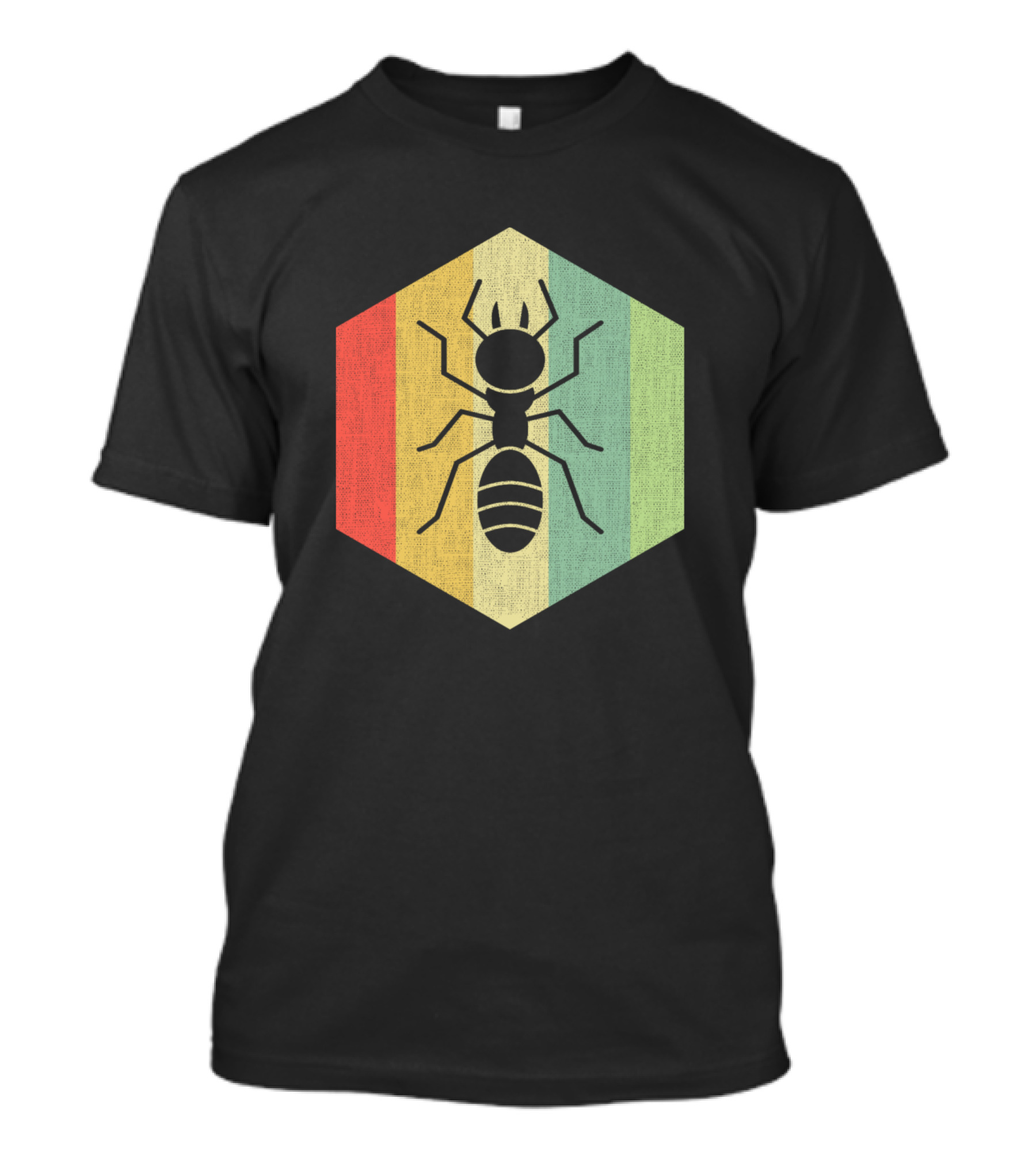 Vintage Myrmecology Ant Collector Retro Stripes T-Shirt