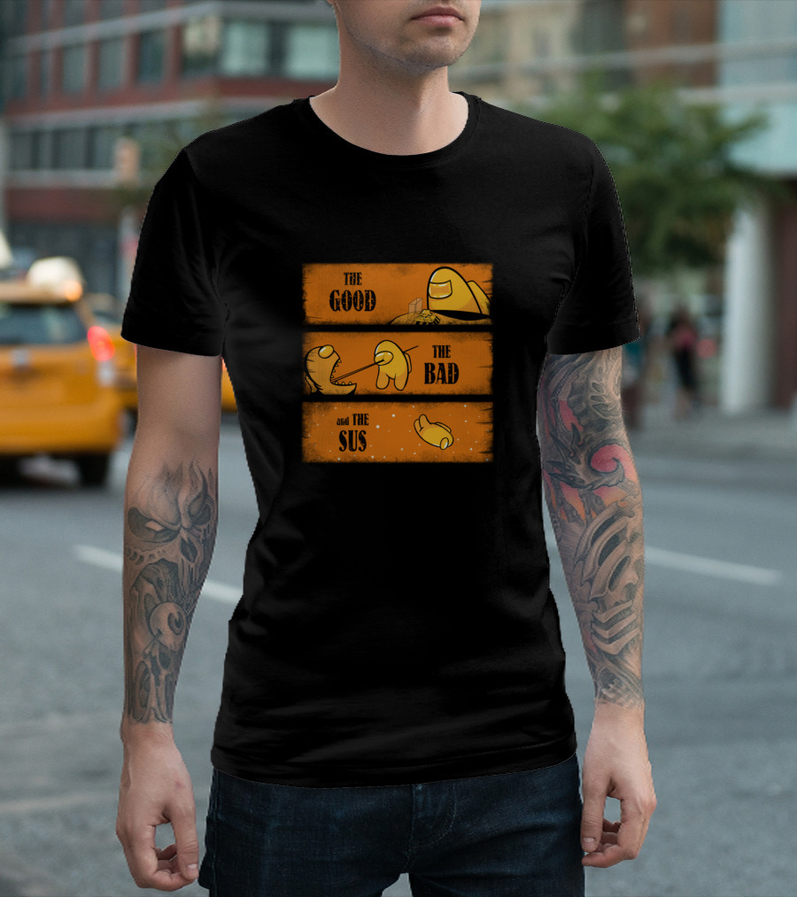 The Good The Bad and The Sus Among Us Meme Reference T-Shirt