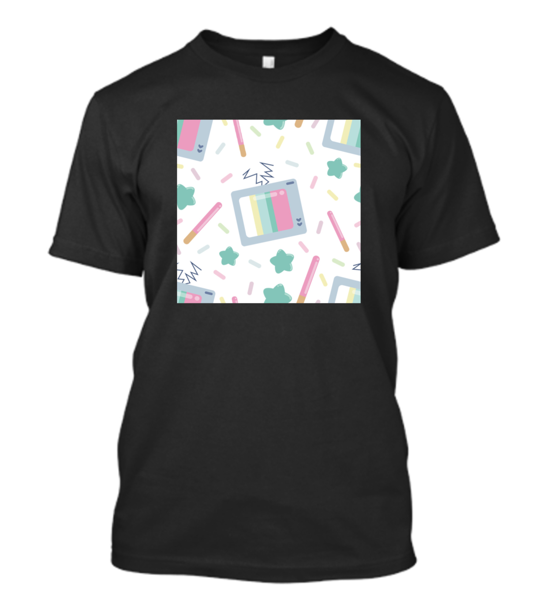 Tvgirl Retro Pastel Television And Icons T-Shirt