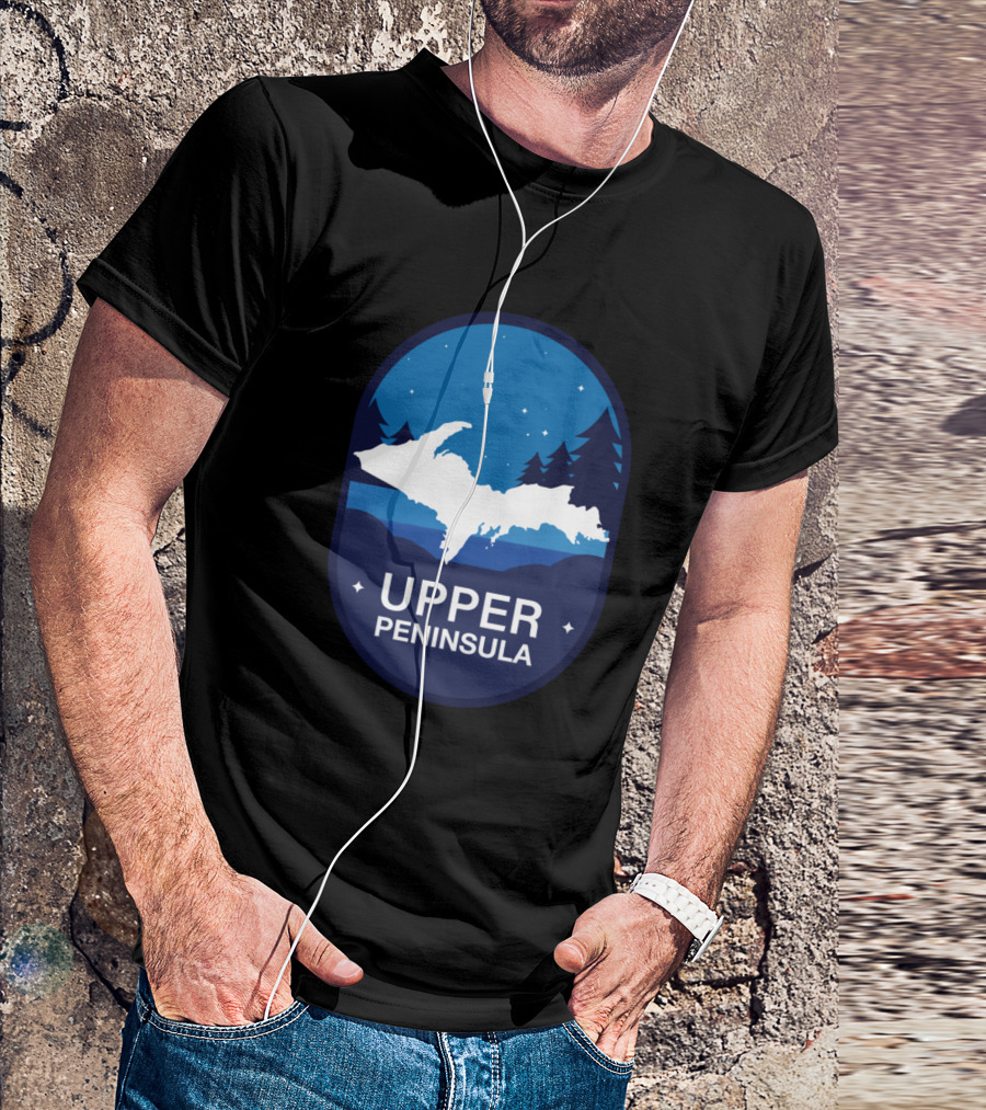 Upper Peninsula Starry Night Forest T-Shirt