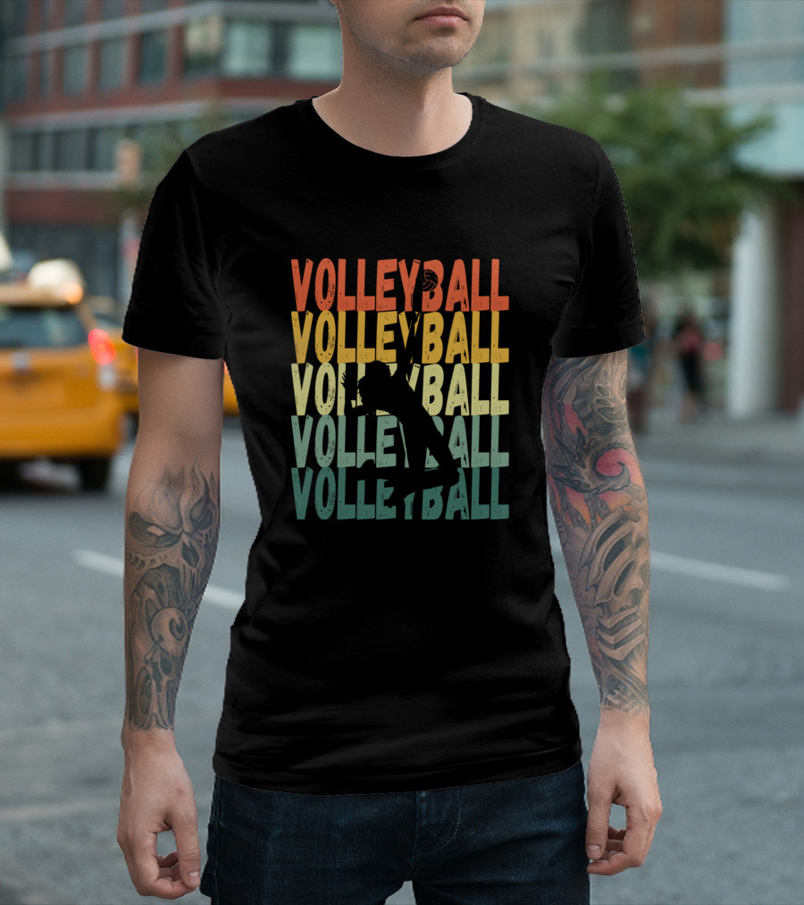Volleyball Player Silhouette Jump T-Shirt