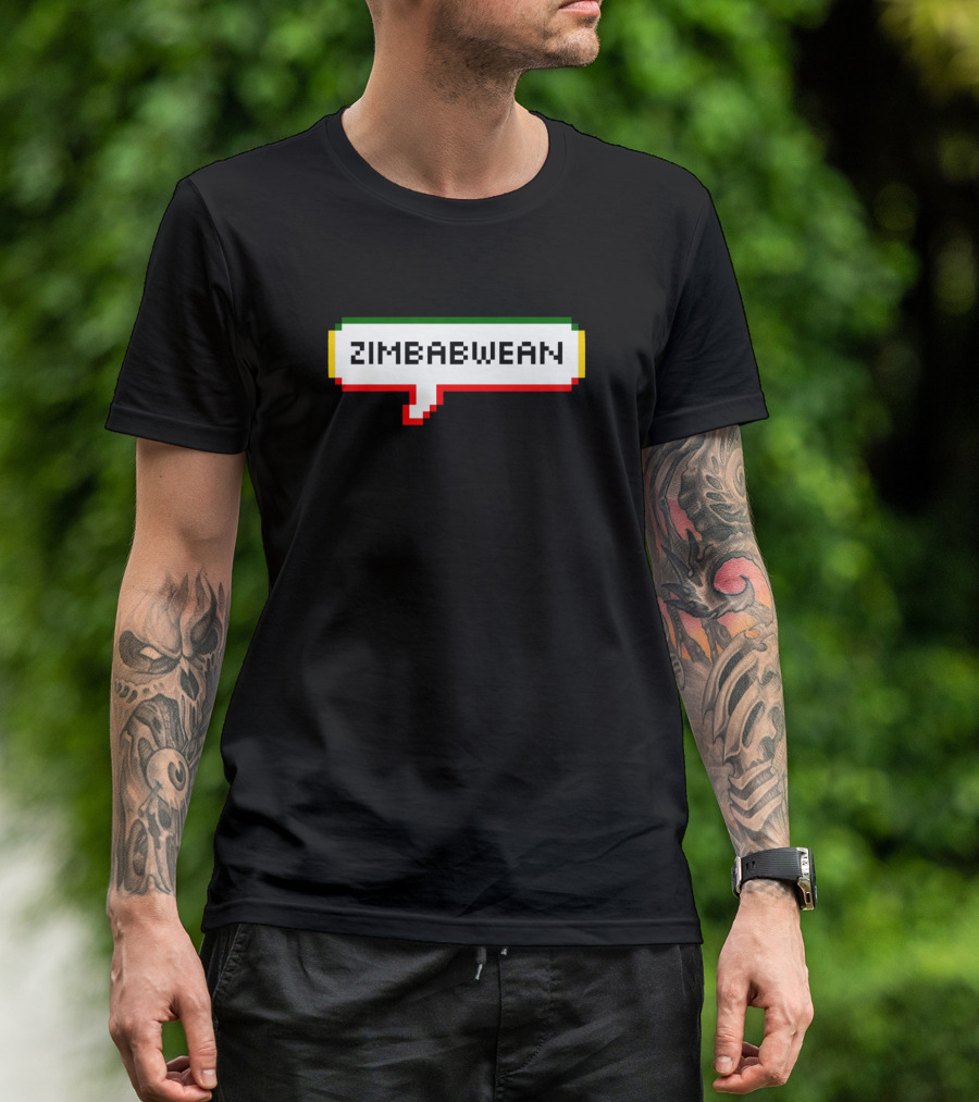 ZIMBABWEAN Pixel Speech Bubble T-Shirt