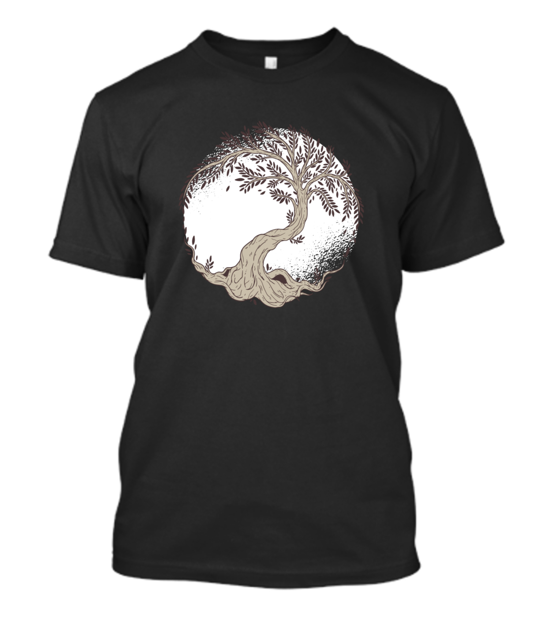 Zen Tree Calming Vibes Serene Nature Circle T-Shirt