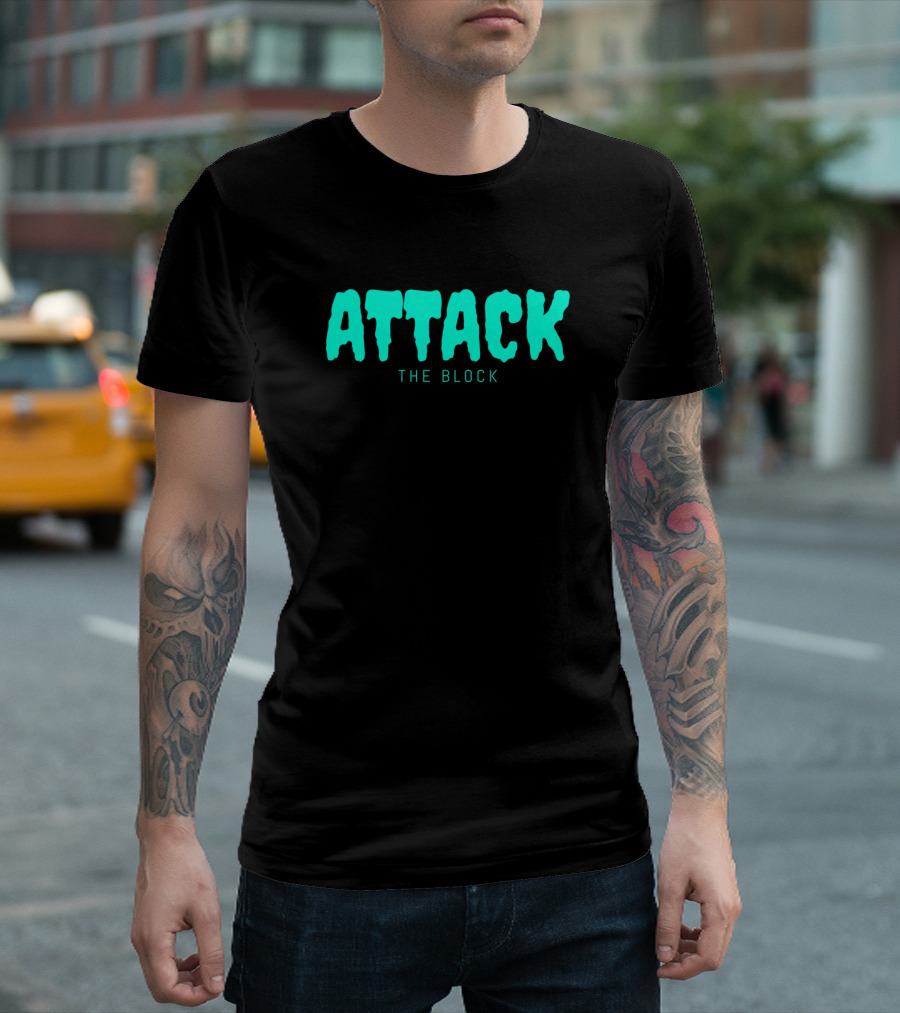 Attack The Block Movie Logo Phrase Text T-Shirt