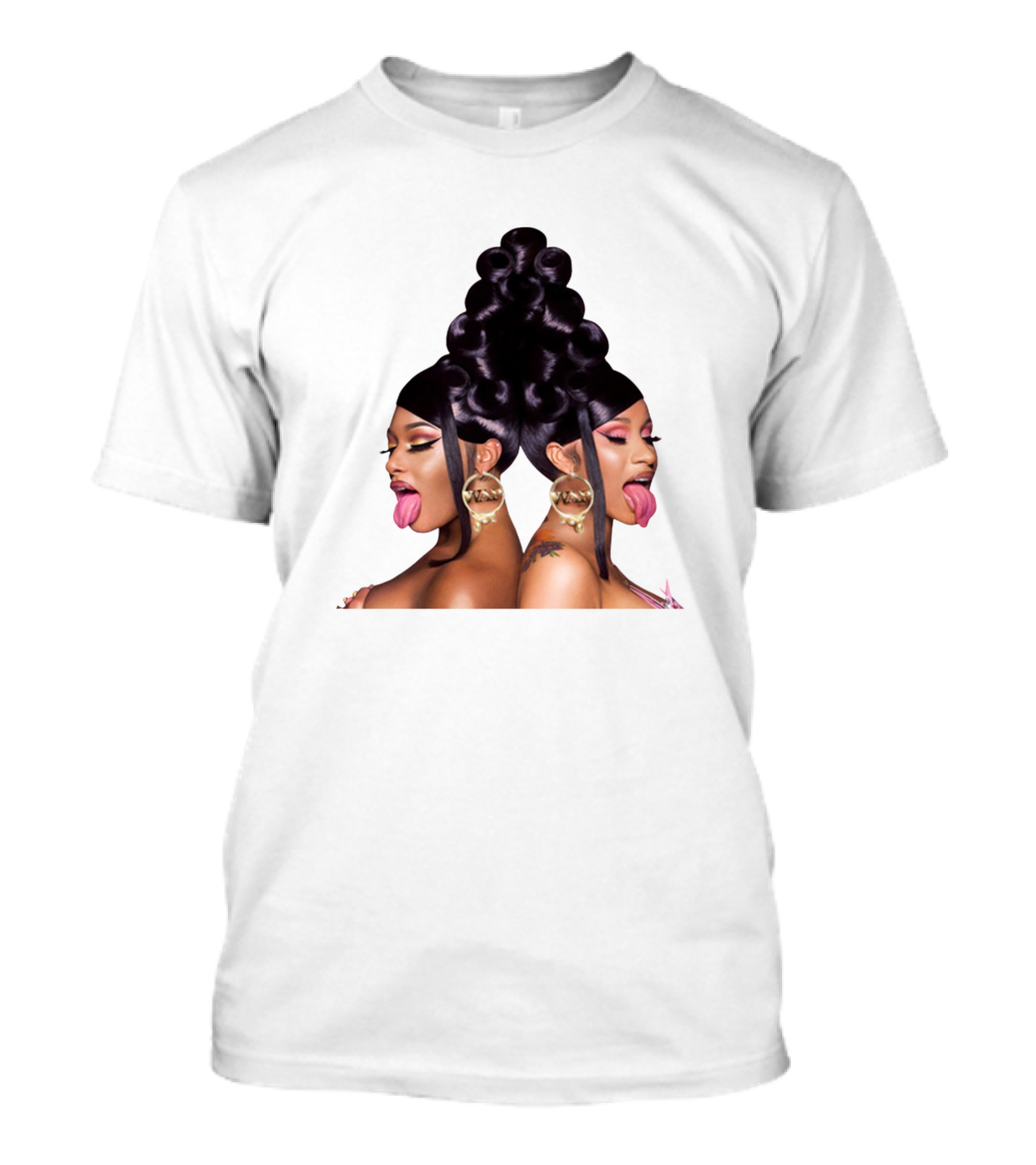 Cardi B And Megan Thee Stallion Duo Iconic Hairstyle 쇼 прямо T-Shirt
