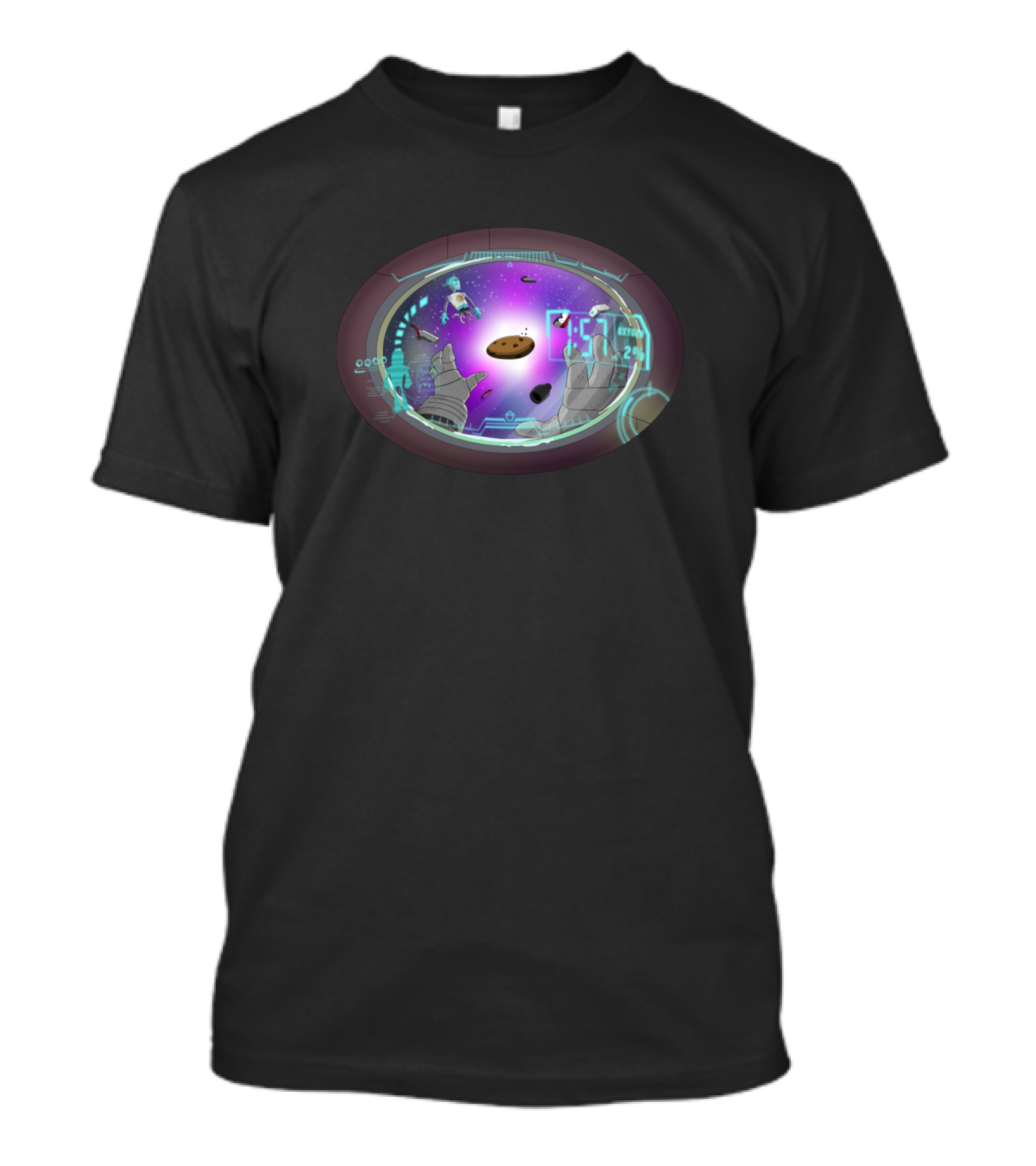 Space Cookie Adventure In A Futuristic Galactic Setting T-Shirt