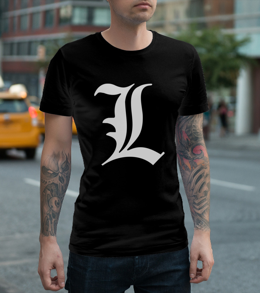 Death Note Small Gothic L Character T-Shirt
