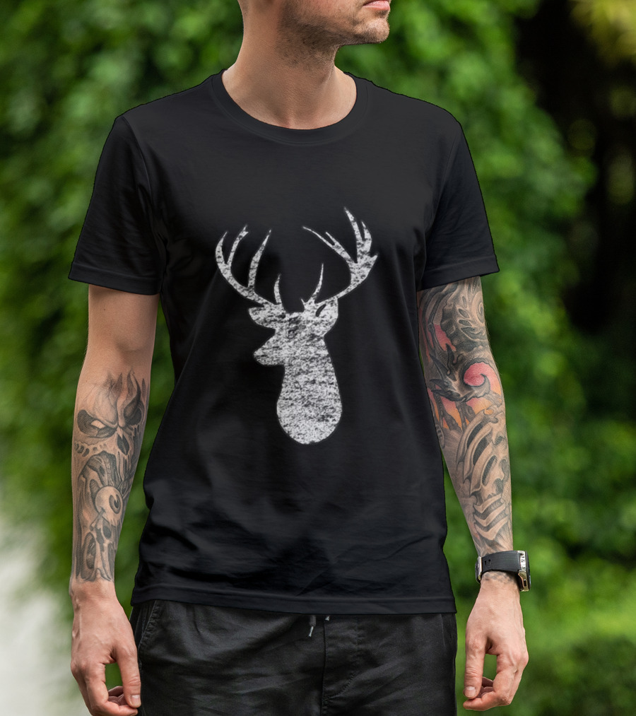 Deer Hunting Camo Flag Bucks 2Sided 174 T-Shirt