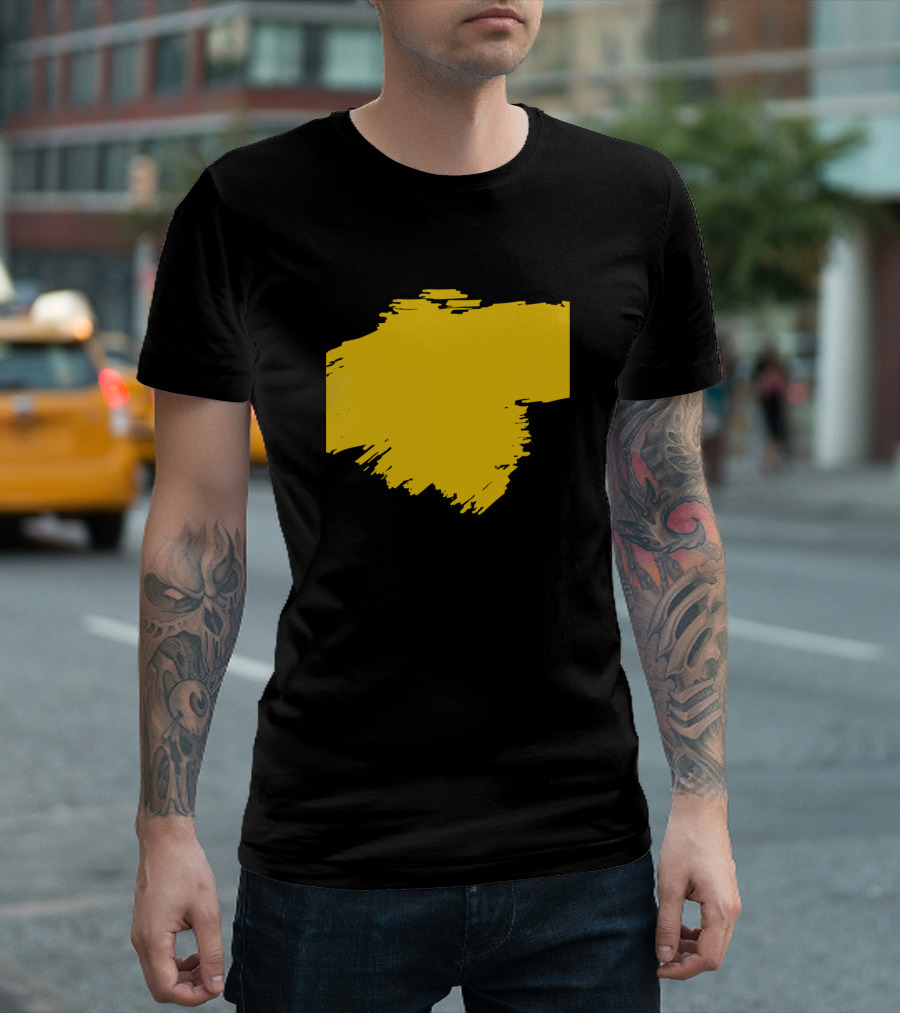 Grunge Yellow Paint Stroke T-Shirt