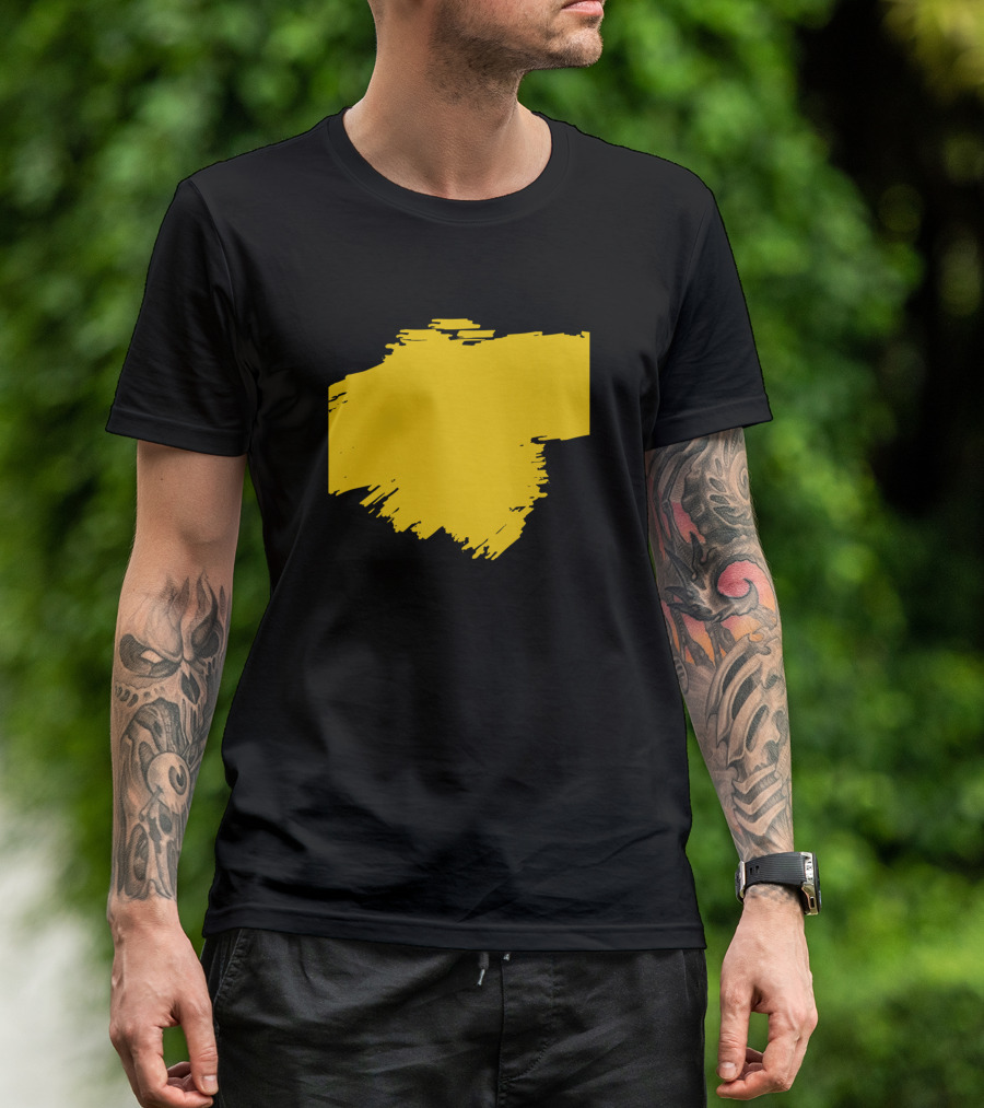Grunge Yellow Paint Stroke T-Shirt