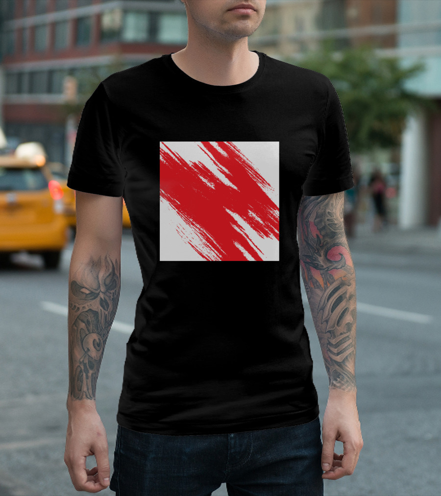 Grunge Red Paint Texture Background T-Shirt