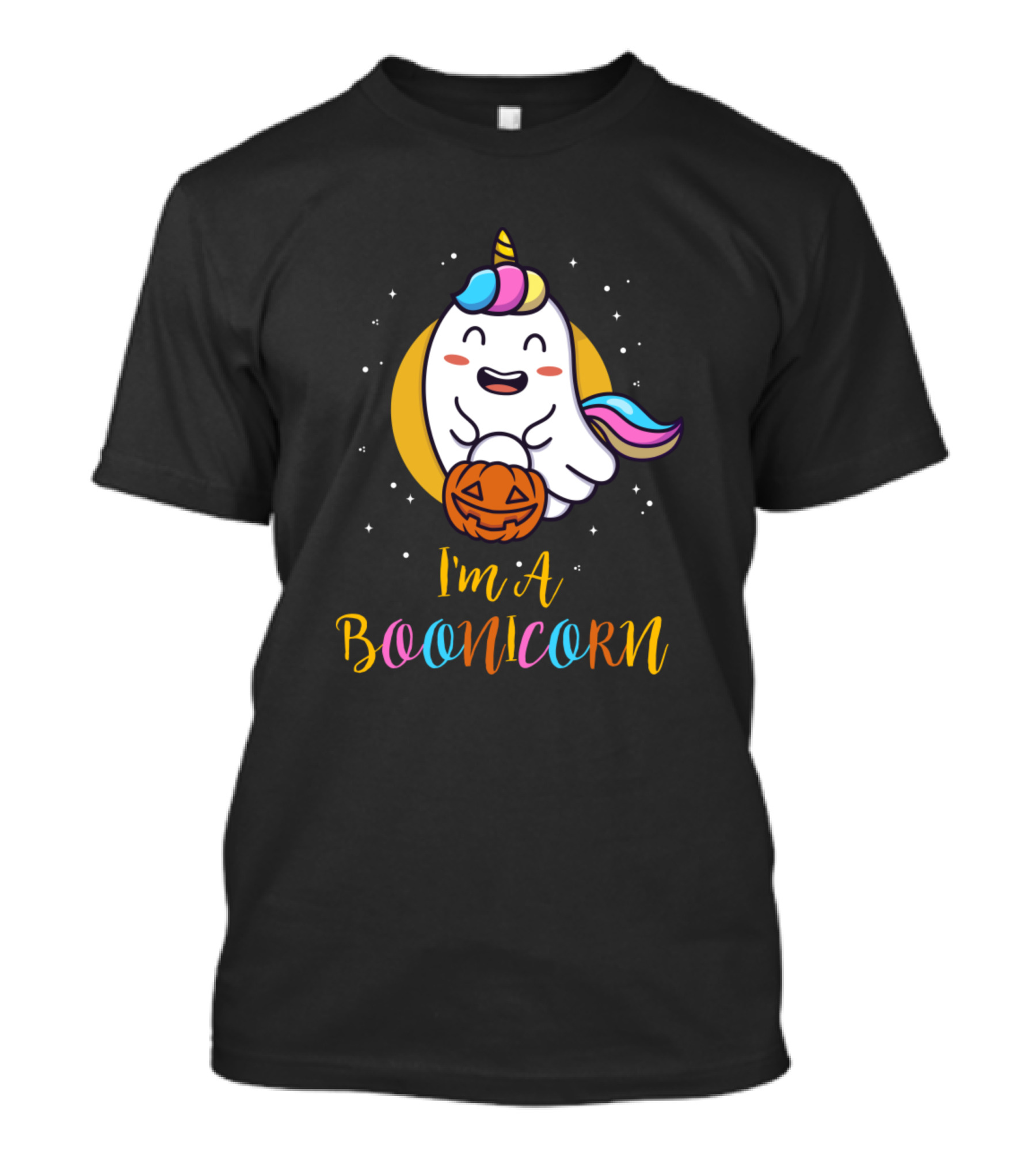 Halloween I'm A Boonicorn Cute Scary Boo Unicorn Pumpkin T-Shirt