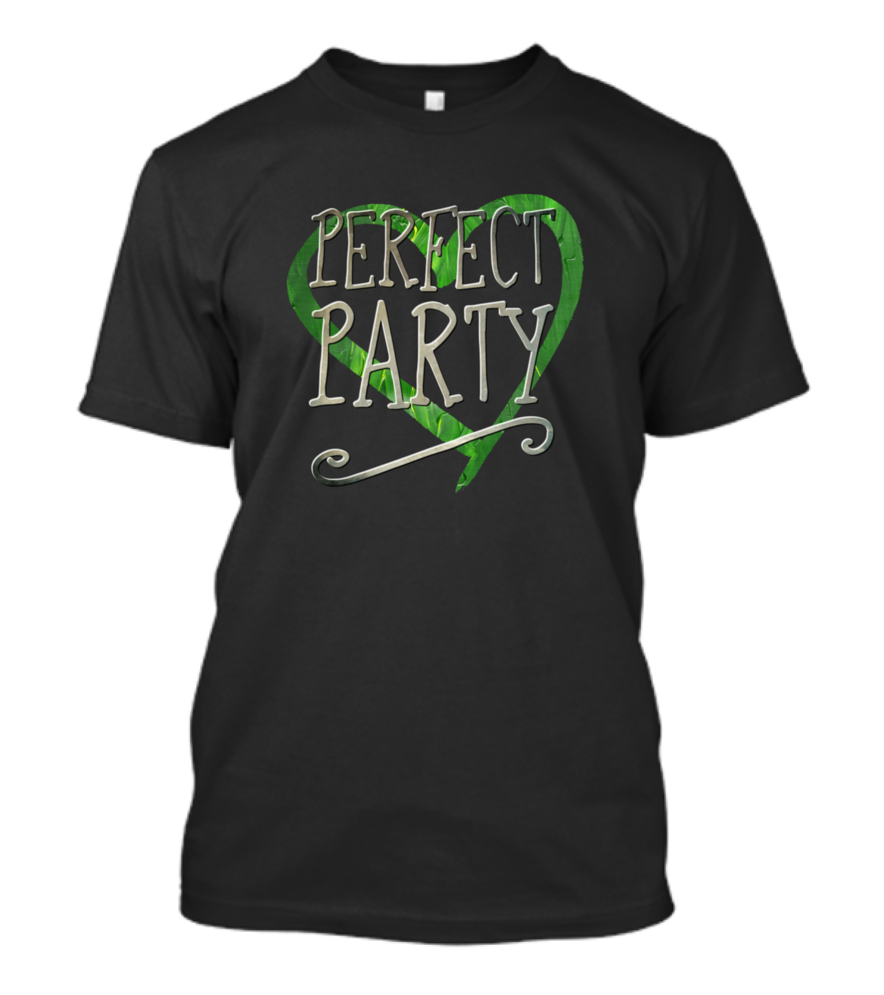 PERFECT PARTY Green Heart Swirl T-Shirt