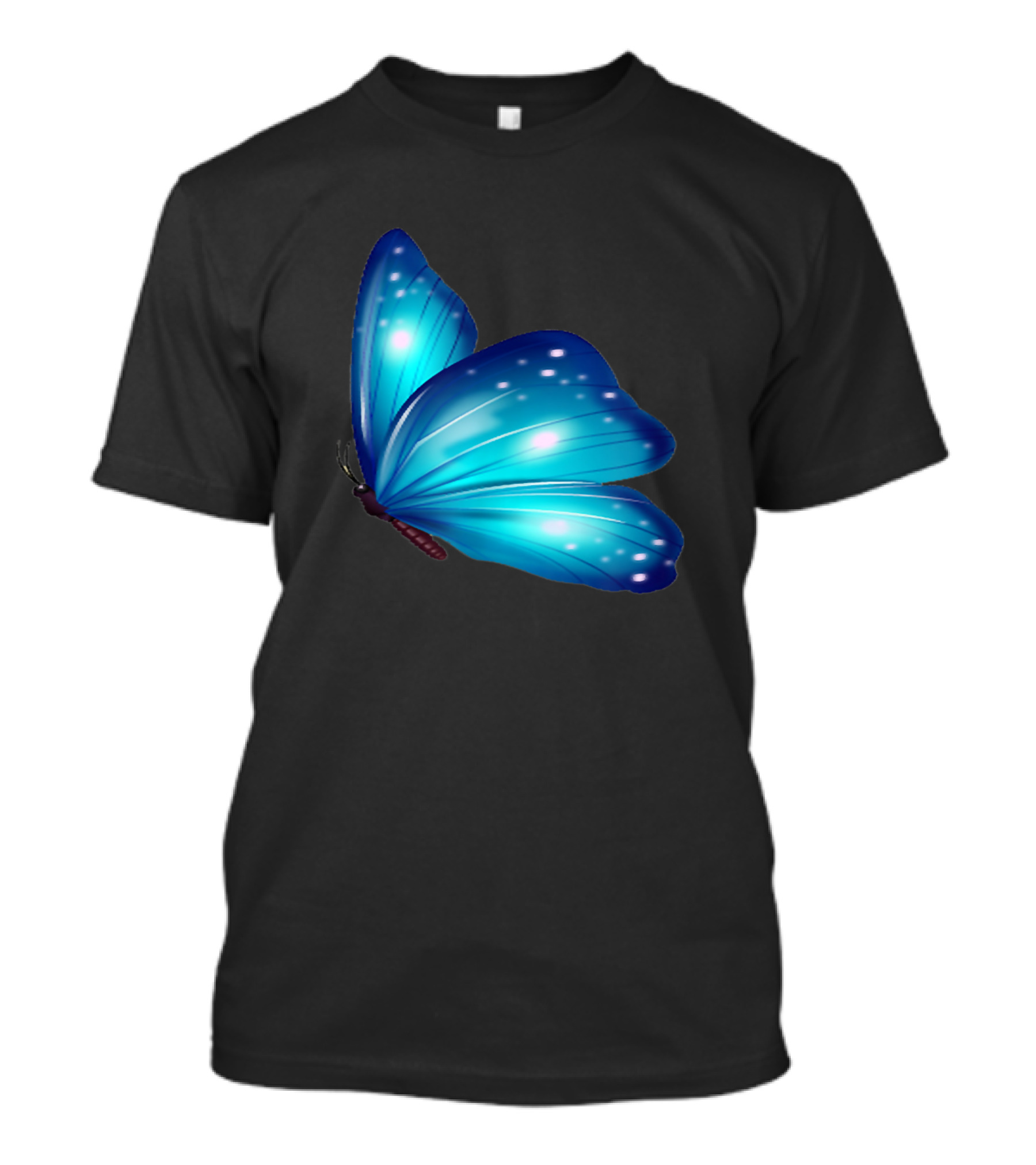 Blue Butterfly Elegant Radiance T-Shirt