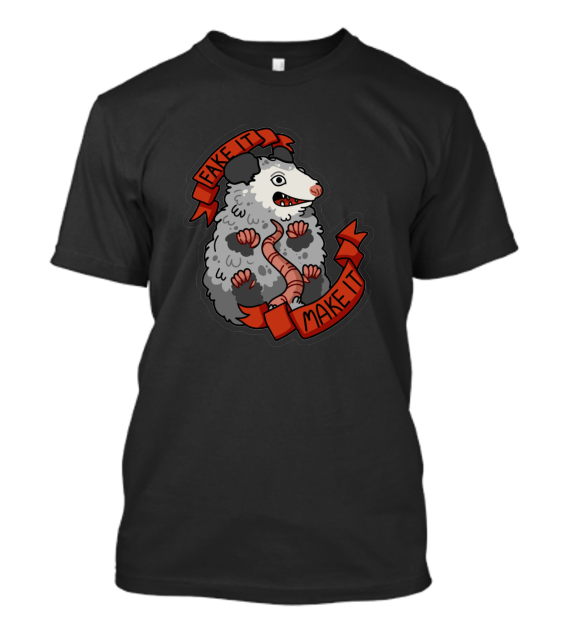 Fake It Make It Opossum With Red T-Shirt