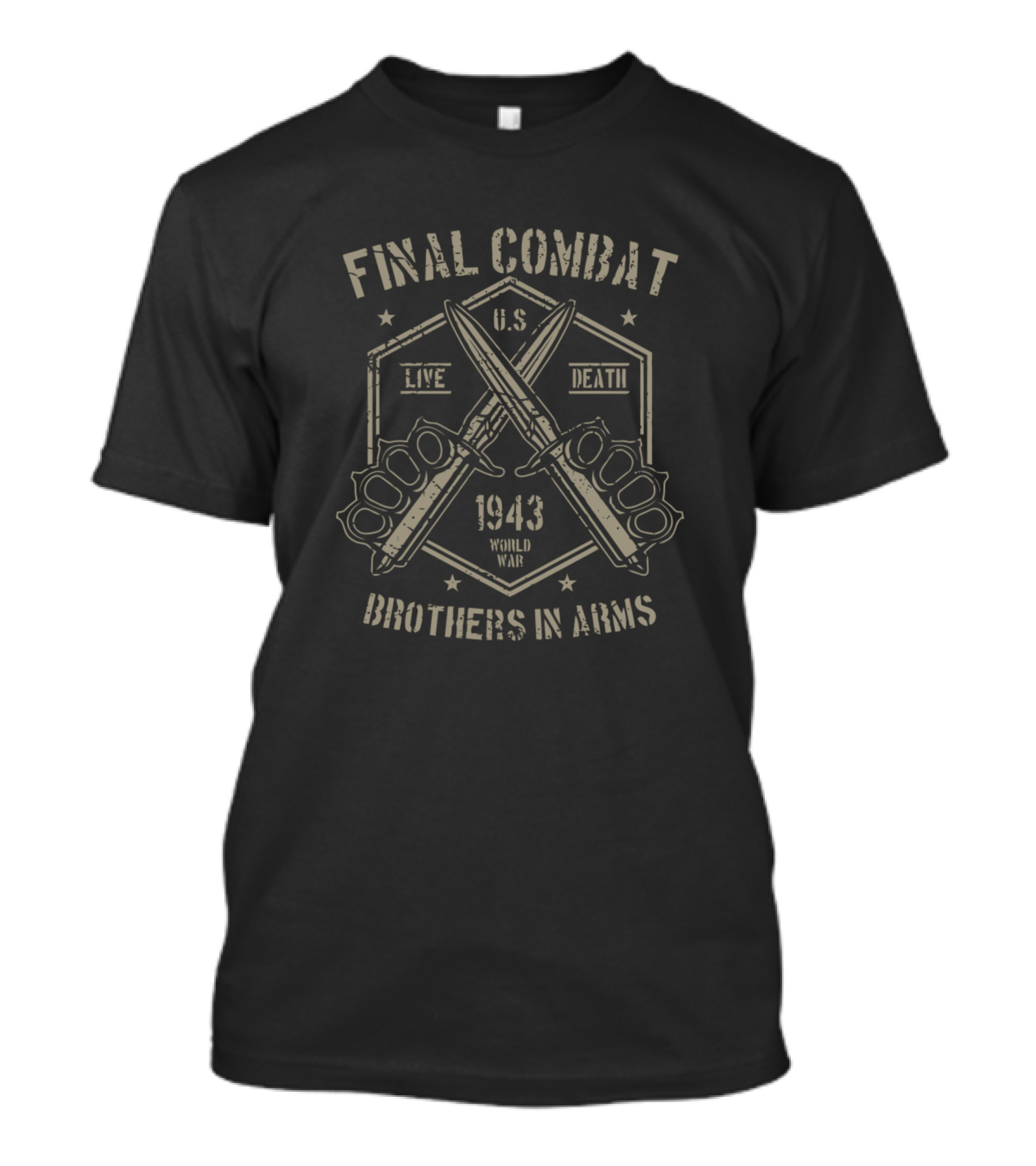 Final Combat U.S. 1943 World War Brothers In Arms Live Death Mural T-Shirt