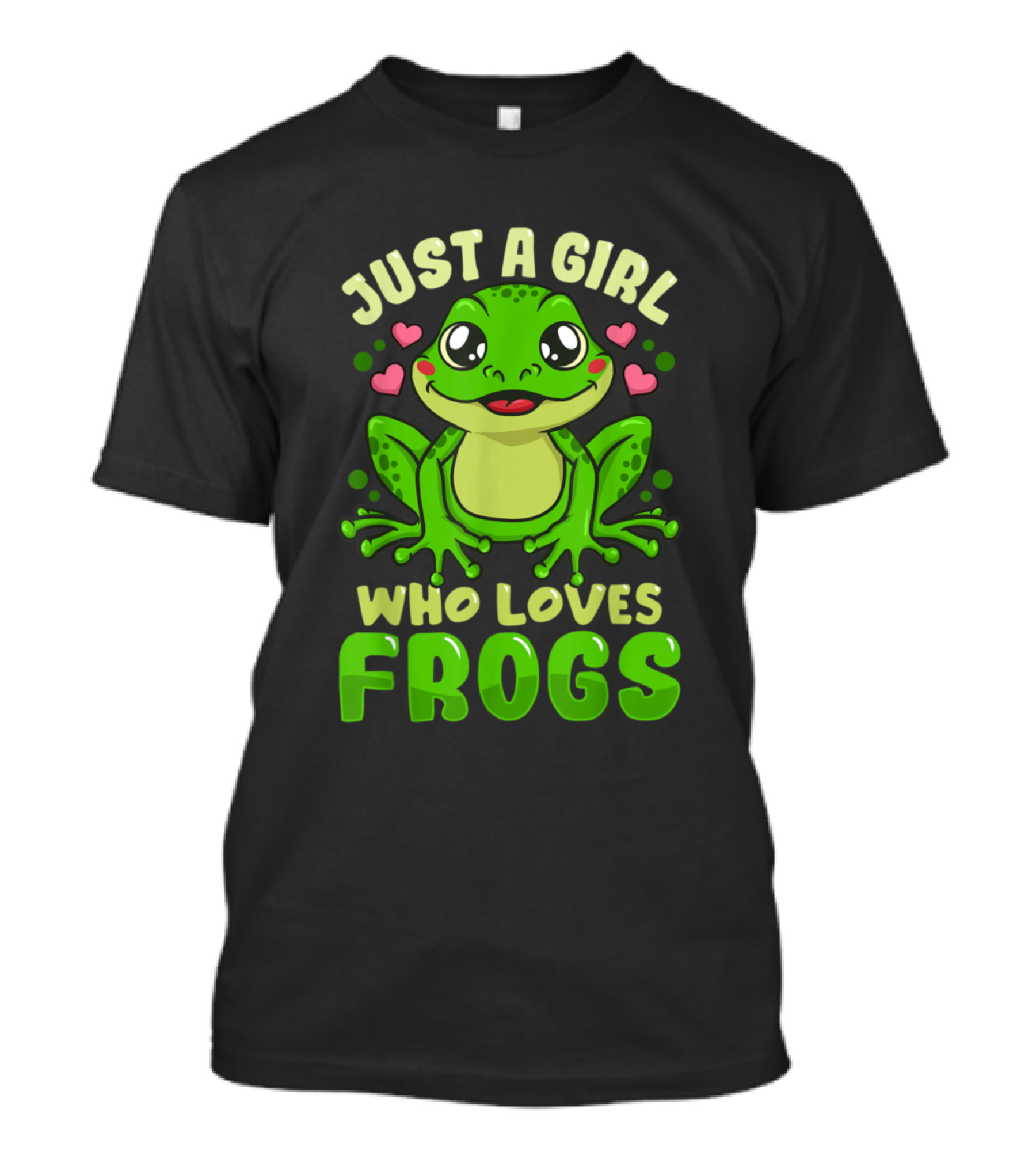 Just A Girl Who Loves Frogs Cute Funny Frog Lover T-Shirt
