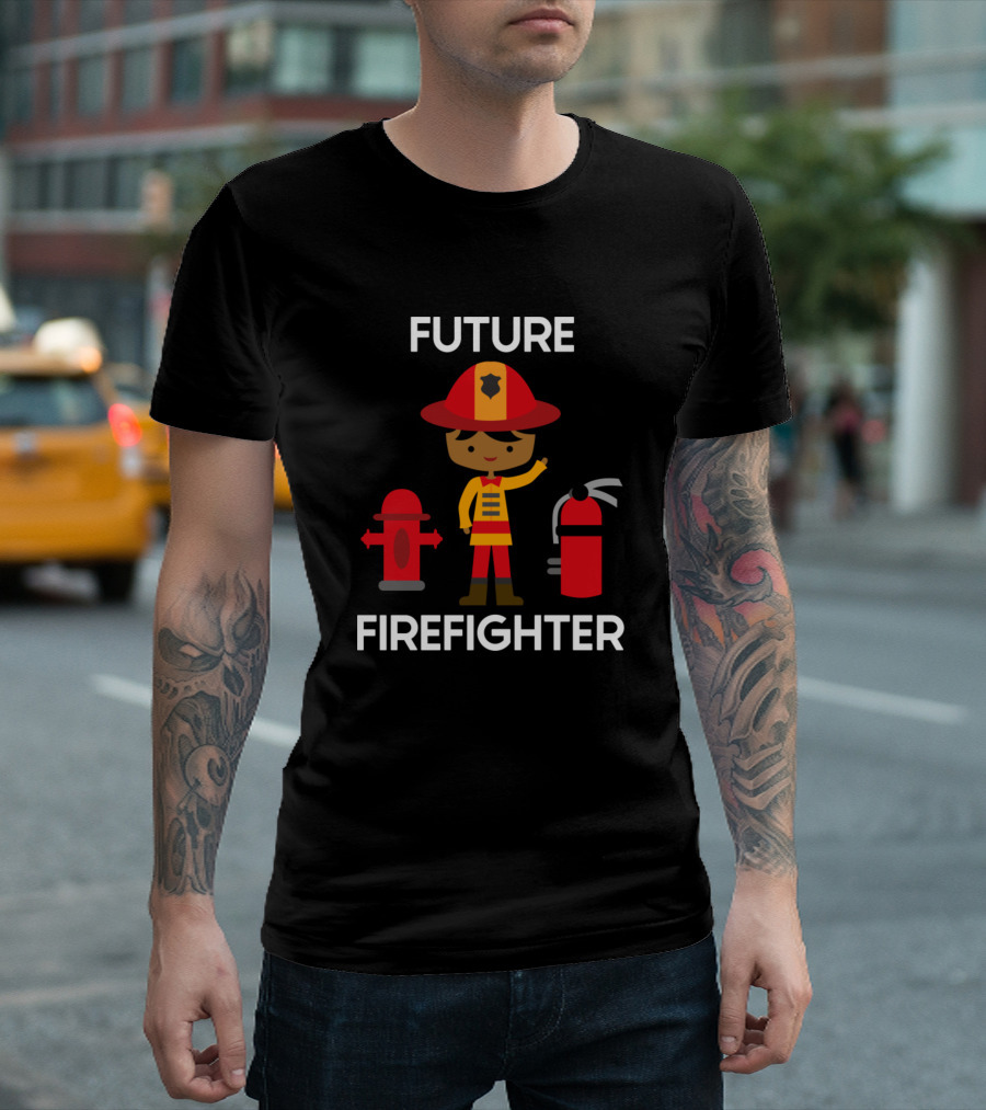Future Firefighter Kids Black Girl Dreamjob Hero T-Shirt