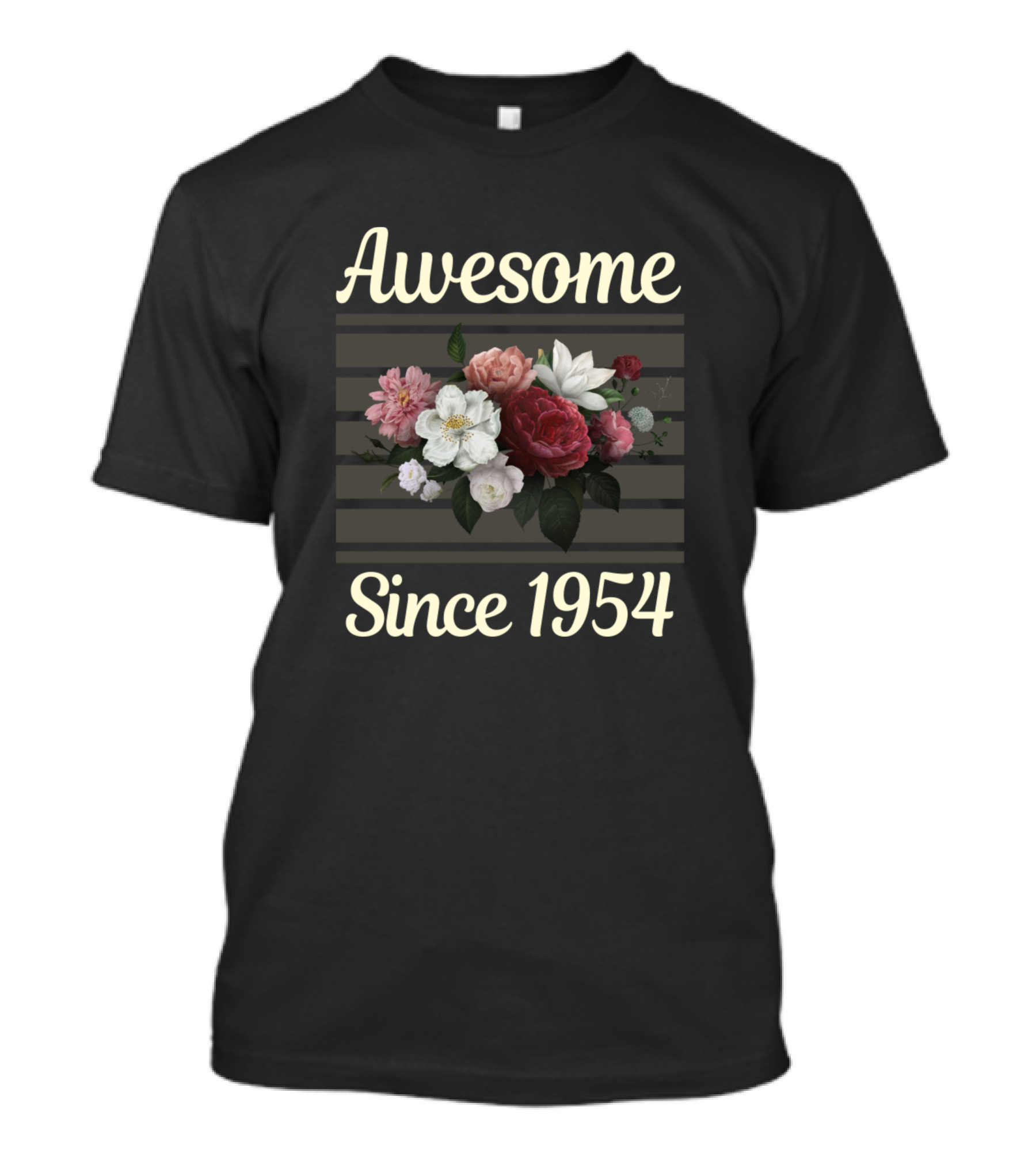 Awesome Since 1954 Floral Arrangement T-Shirt