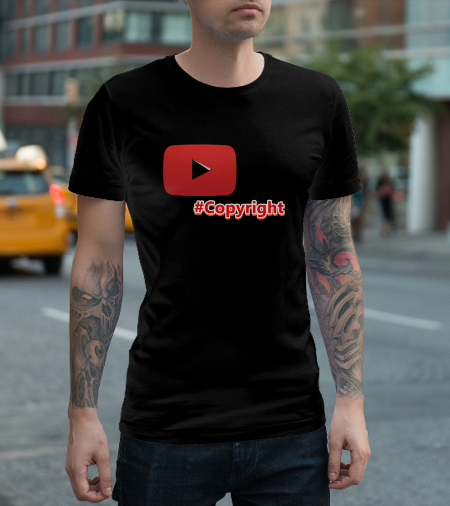 Copyright YouTube Play Button T-Shirt