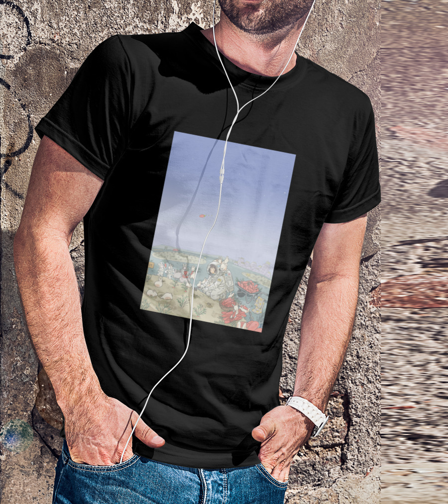 Carrot Harvest In Space With Rabbits And Astronaut Farmer T-Shirt