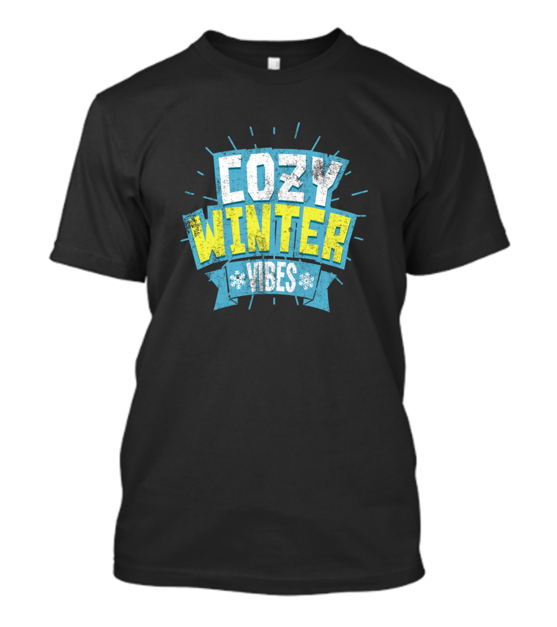 Cozy Bright Winter Vibes Snowflake Burst T-Shirt