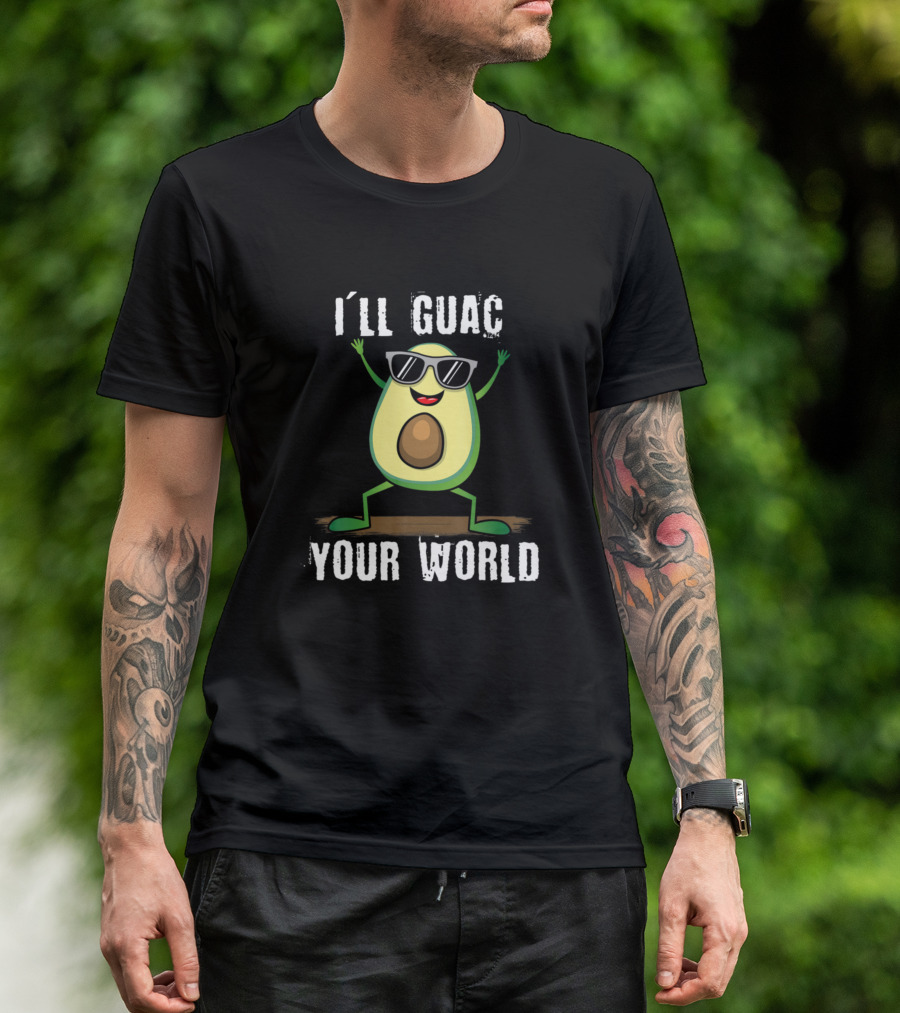 I'll Guac Your World Cute Dancing Avocado Vegan Food T-Shirt