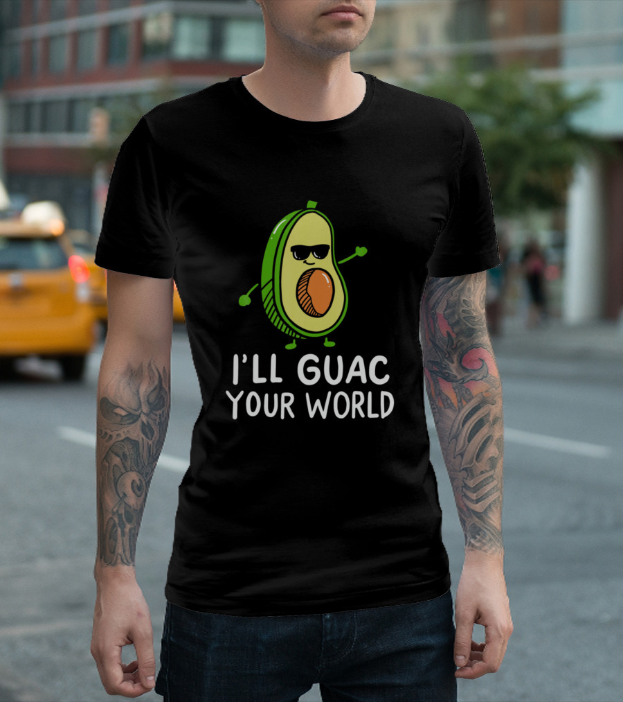Cute Dancing Avocado I'll Guac Your World Vegan Food T-Shirt